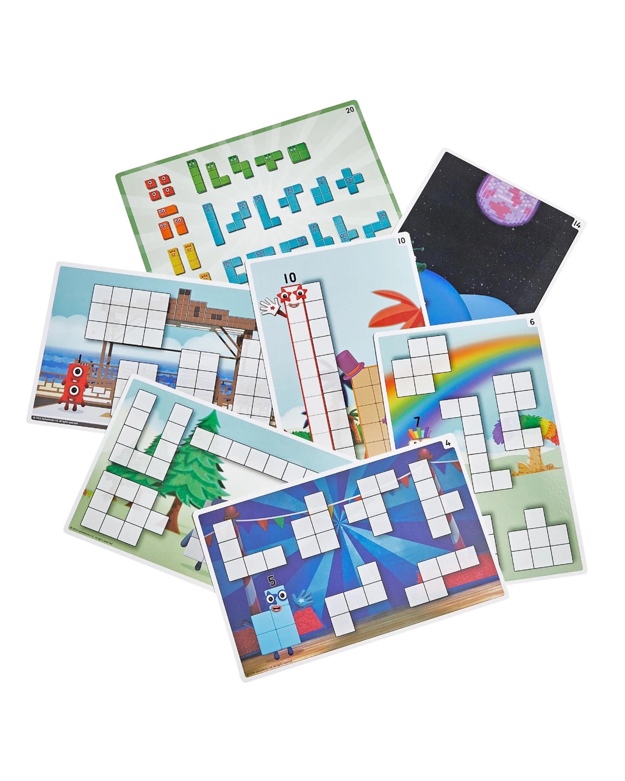 4 Numberblocks One to Five Wooden Building Blocks 39pc Activity Set, 4 of 10