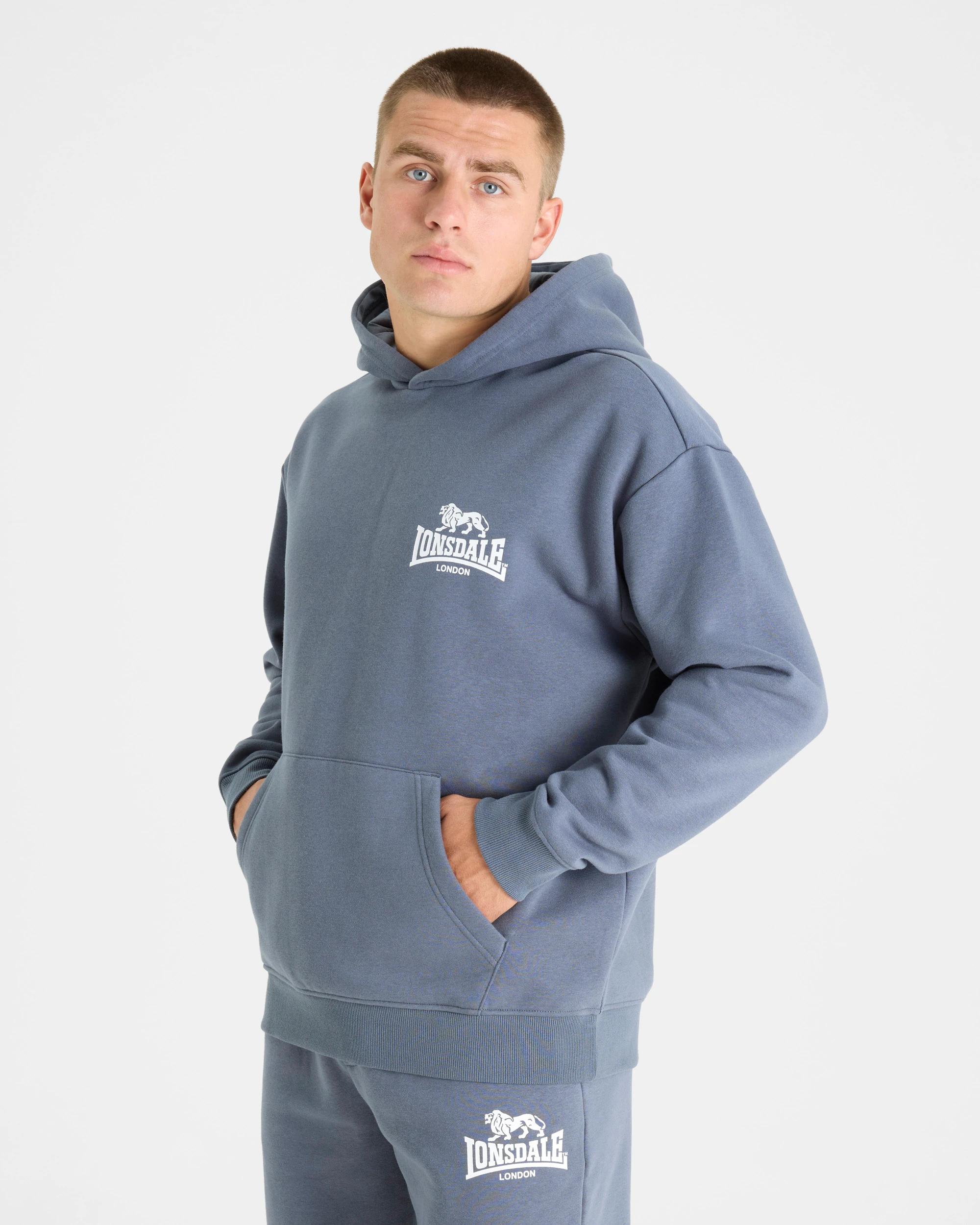 1 Lonsdale London Relaxed Sport Hoodie BLUE, 1 of 5