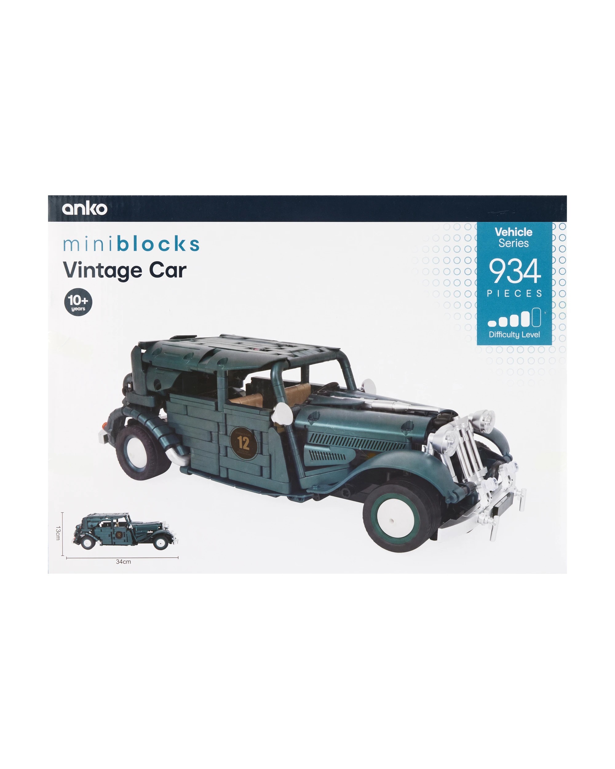 4 934 Piece Mini Blocks Vehicle Series: Vintage Car Playset, 4 of 4
