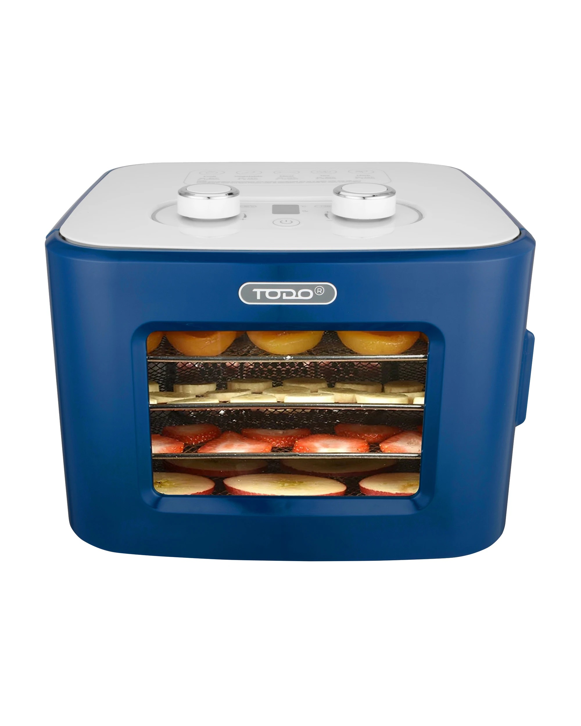 2 TODO 400W Food Dehydrator Stainless Steel Interior Preserve Yogurt Fruit Dryer Jerky Maker - Blue, 2 of 8