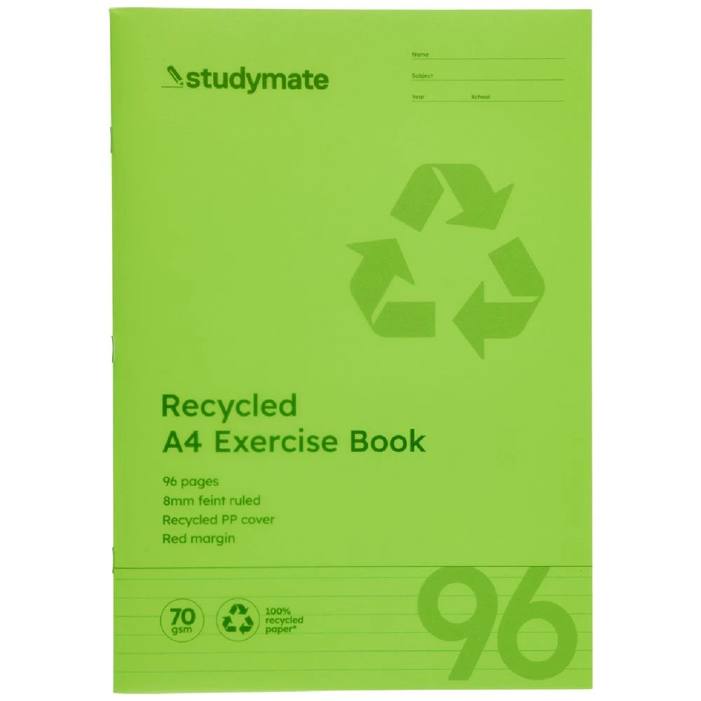 3 Studymate PP A4 Exercise Book 96 Page Green, 3 of 3
