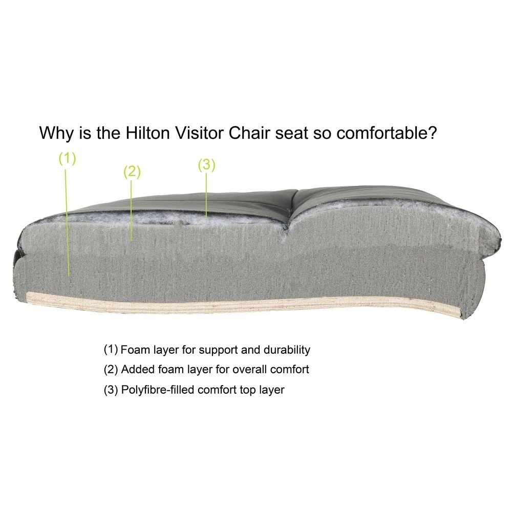 9 J.Burrows Hilton Visitor Chair Sled Base Black Visitor Chairs and Stools, 9 of 10