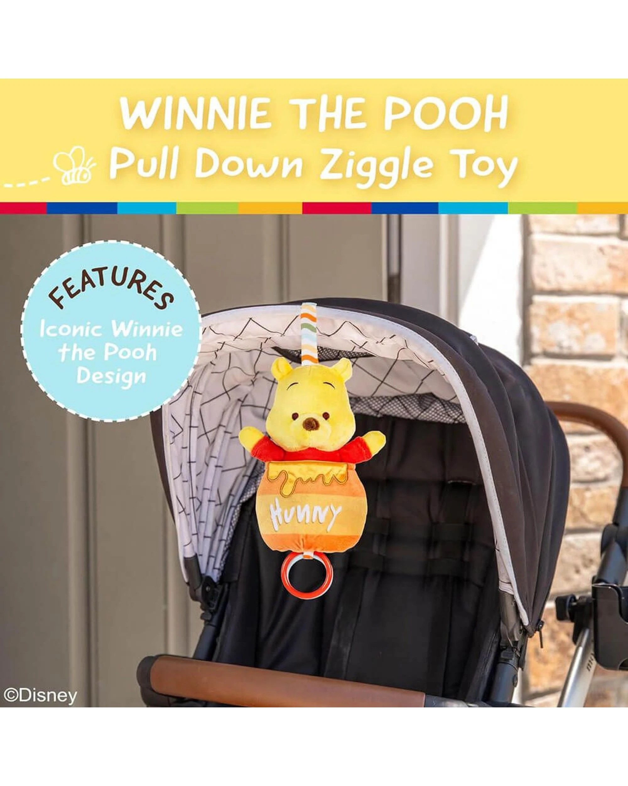 4 Disney Winnie the Pooh Pull Down Honey Pot On-The-Go Ziggle Toy, 4 of 6