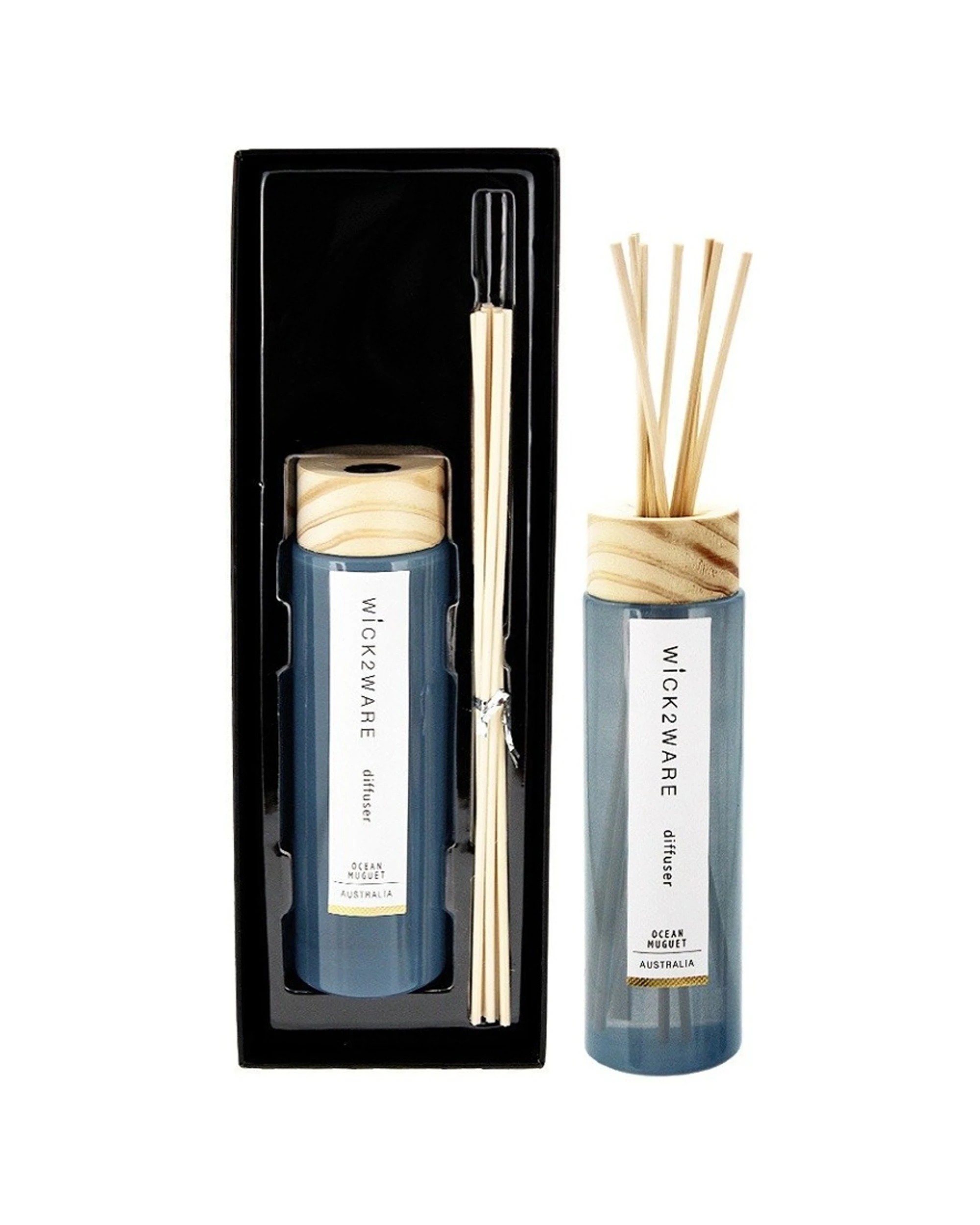 1 Wick2Ware Scented Reed Diffuser Home Fragrance Ocean Muguet 200ml - Blue, 1 of 1