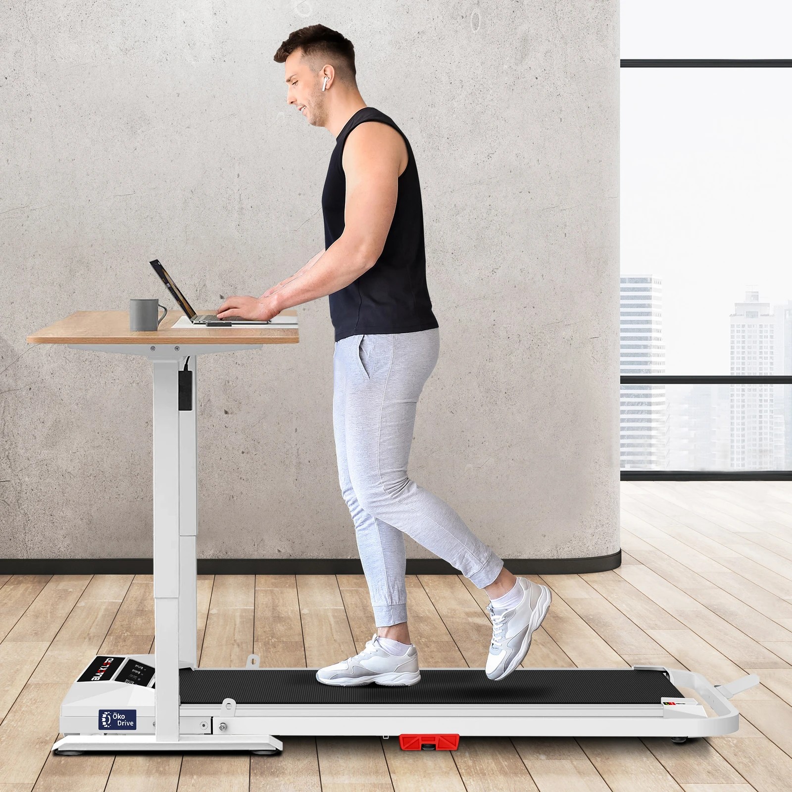 5 Black Lord Treadmill Electric Walking Pad Under Desk Home Incline Foldable - White, 5 of 10