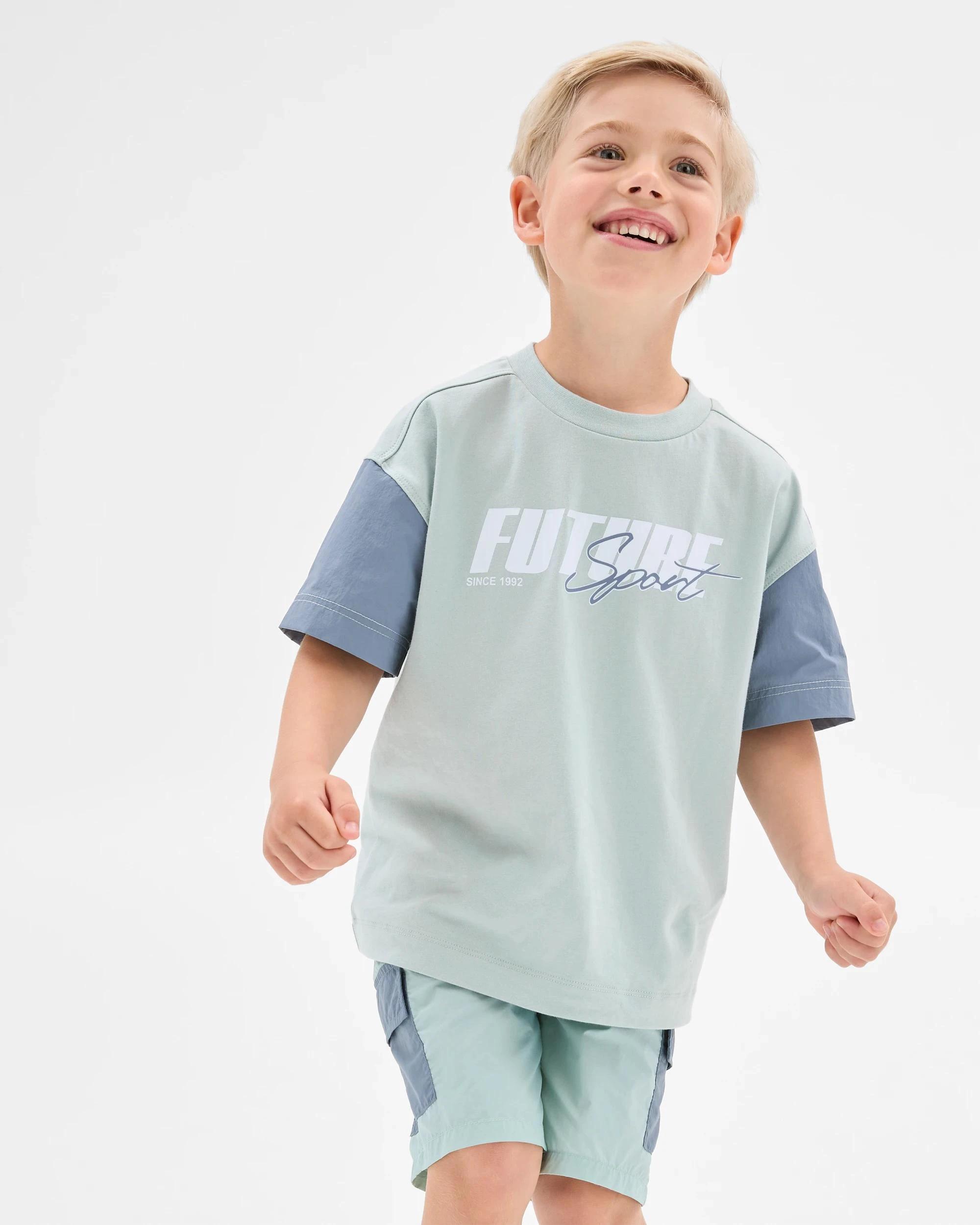 3 Target Australian Cotton and Nylon Blend Oversized T-shirt LIGHT BLUE, 3 of 7