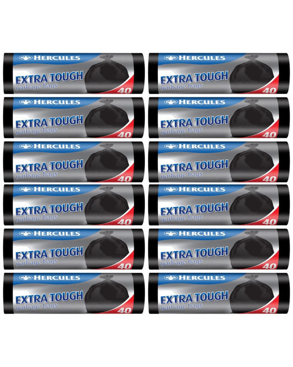 Hercules Extra Tough Garbage Bags XL 56L 480Pk