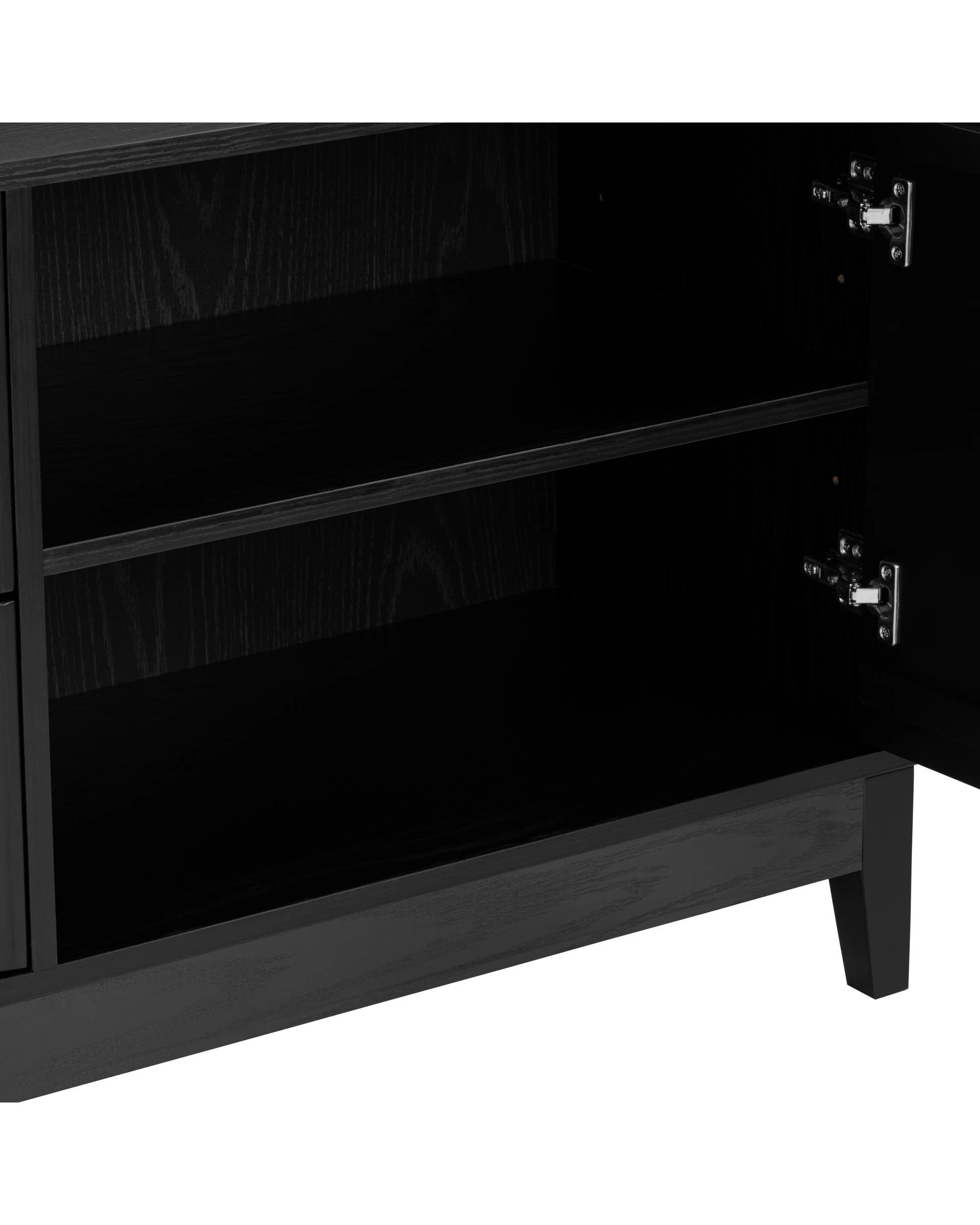 7 Kodu Entertainment Unit TV Cabinet 180cm 2 Doors 2 Drawers - Black, 7 of 10