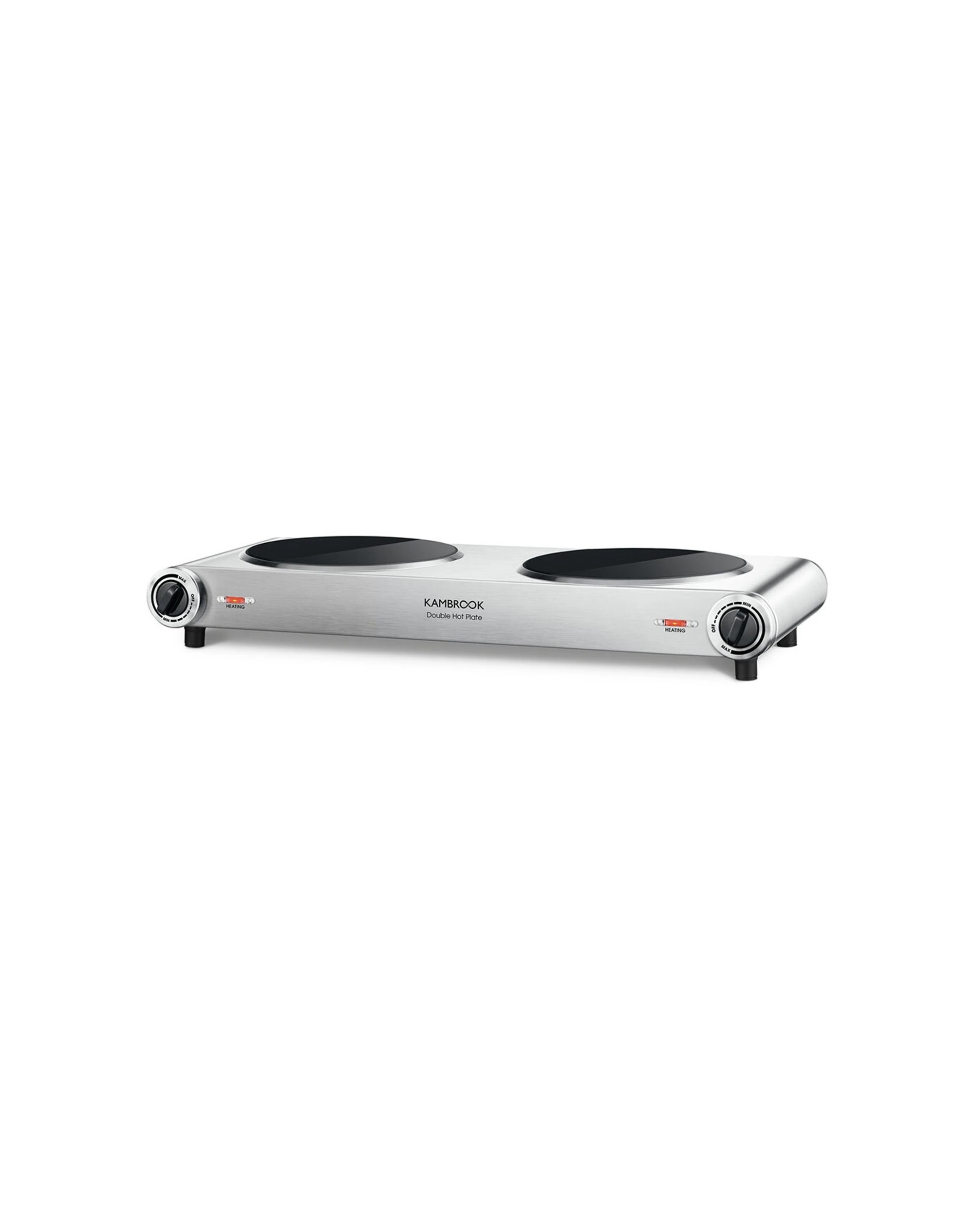 1 Kambrook 2400w Electric Portable Double/dual Ceramic Glass Hotplate Cooktop
 - Silver, 1 of 3