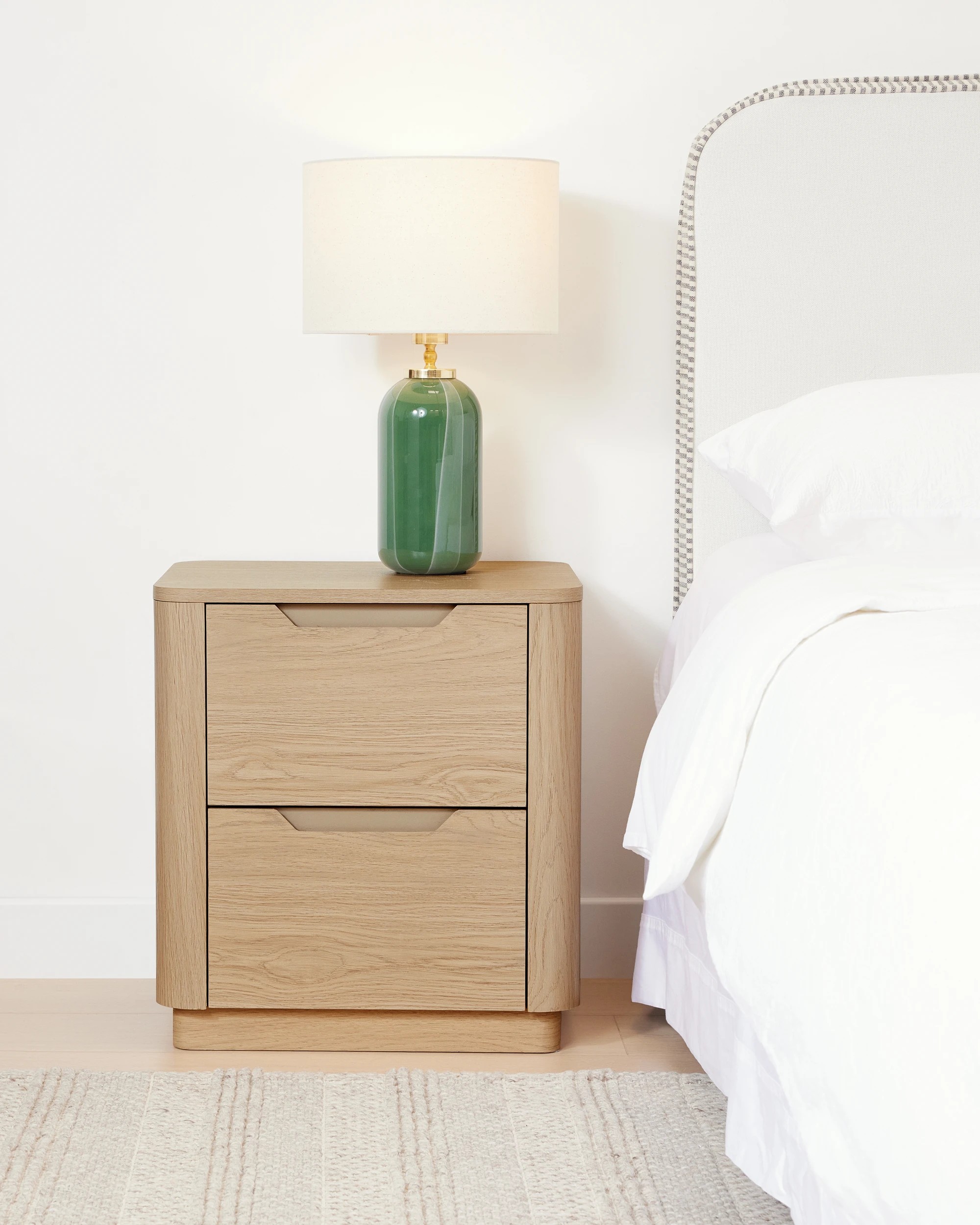 2 Miles 2 Drawer Bedside Table - Light Oak, 2 of 8