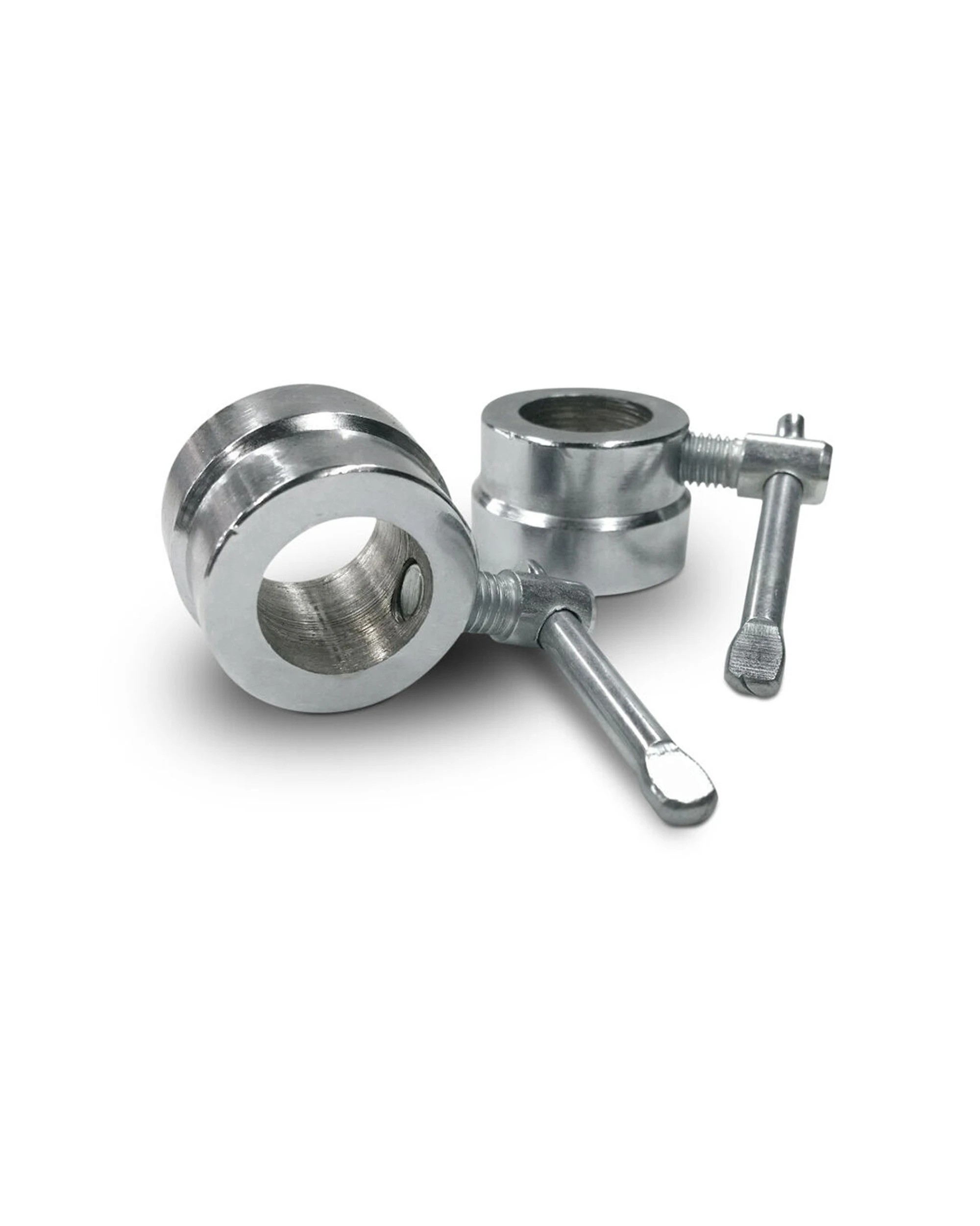 1 Bodyworx Standard Chrome Collars For 28mm Weight Handle Bar Pair Secure Fit - Silver, 1 of 1