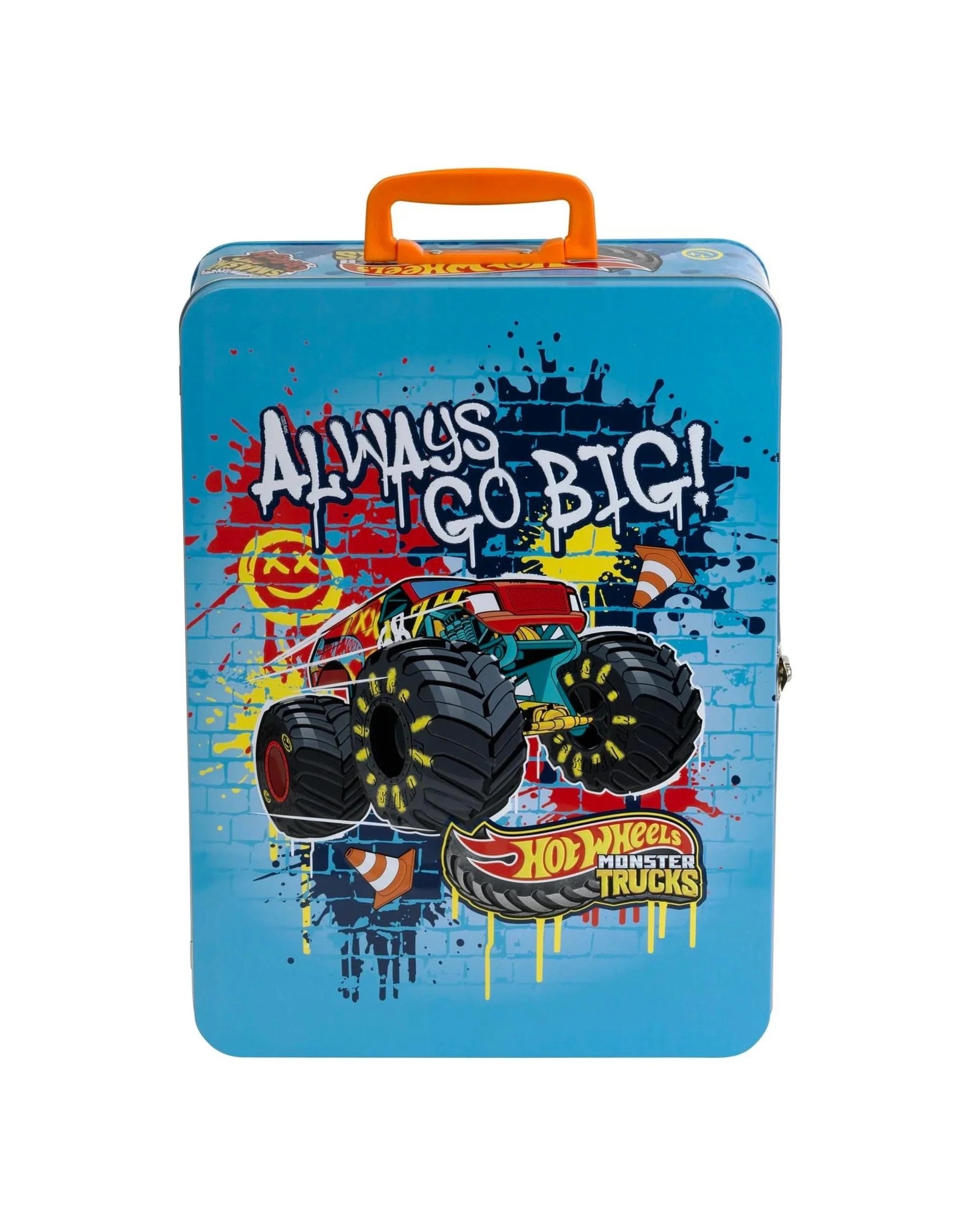 1 Theo Klein Hot Wheels Collector's Case Tin for 8 Monster Trucks, 1 of 3