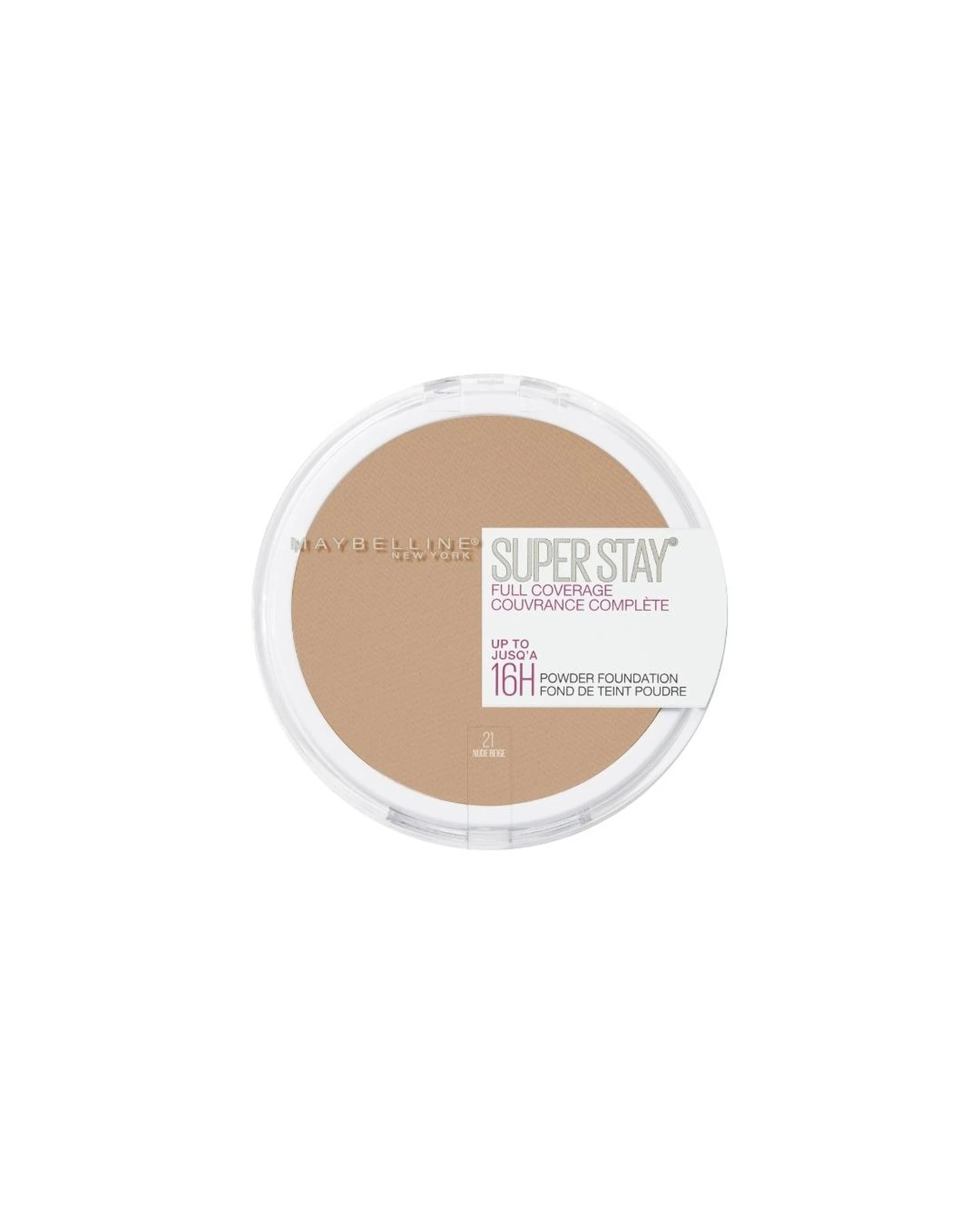 2 2 x Maybelline SuperStay 16HR Full Coverage Powder Foundation 9g - 21 Nude Beige - Beige, 2 of 4