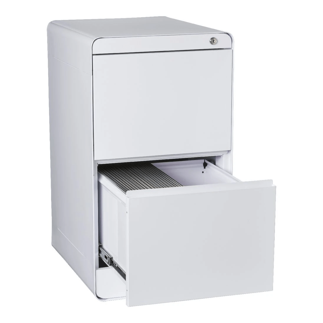 3 Otto Venturo 2 Drawer Filing Cabinet White, 3 of 6