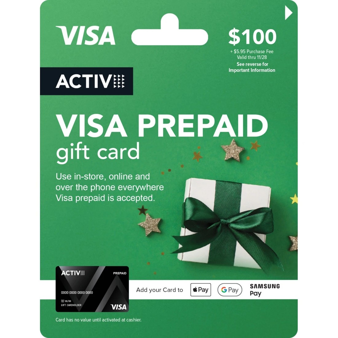 1 Activ VISA $100 Prepaid Gift Card, 1 of 1