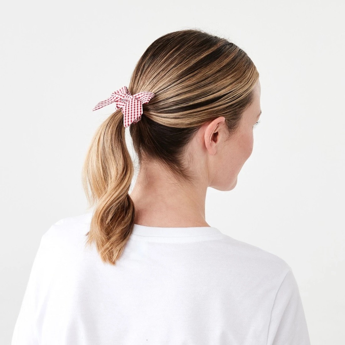 4 3 Pack Bow Hair Scrunchies - Red, 4 of 5