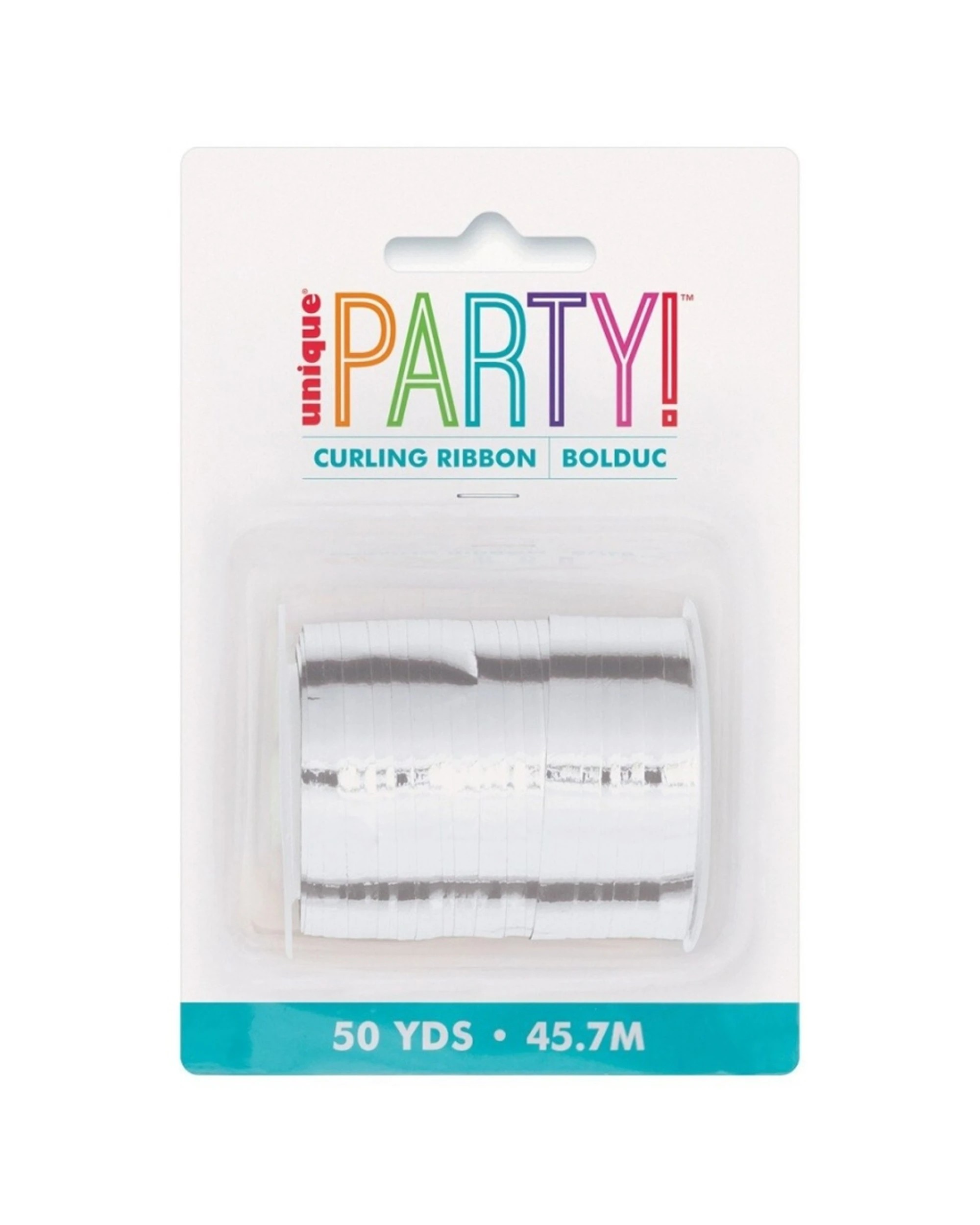 1 Meteor Party Curling Ribbon Gift Wrapping Decoration 45.7m - Silver, 1 of 1