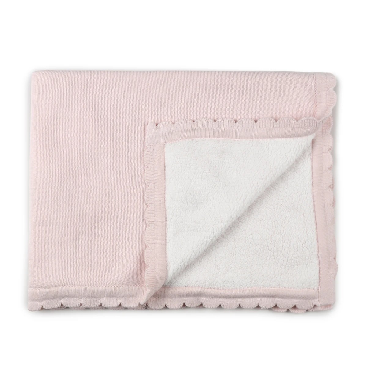 1 Scallop Edge Blanket - Pink, 1 of 4