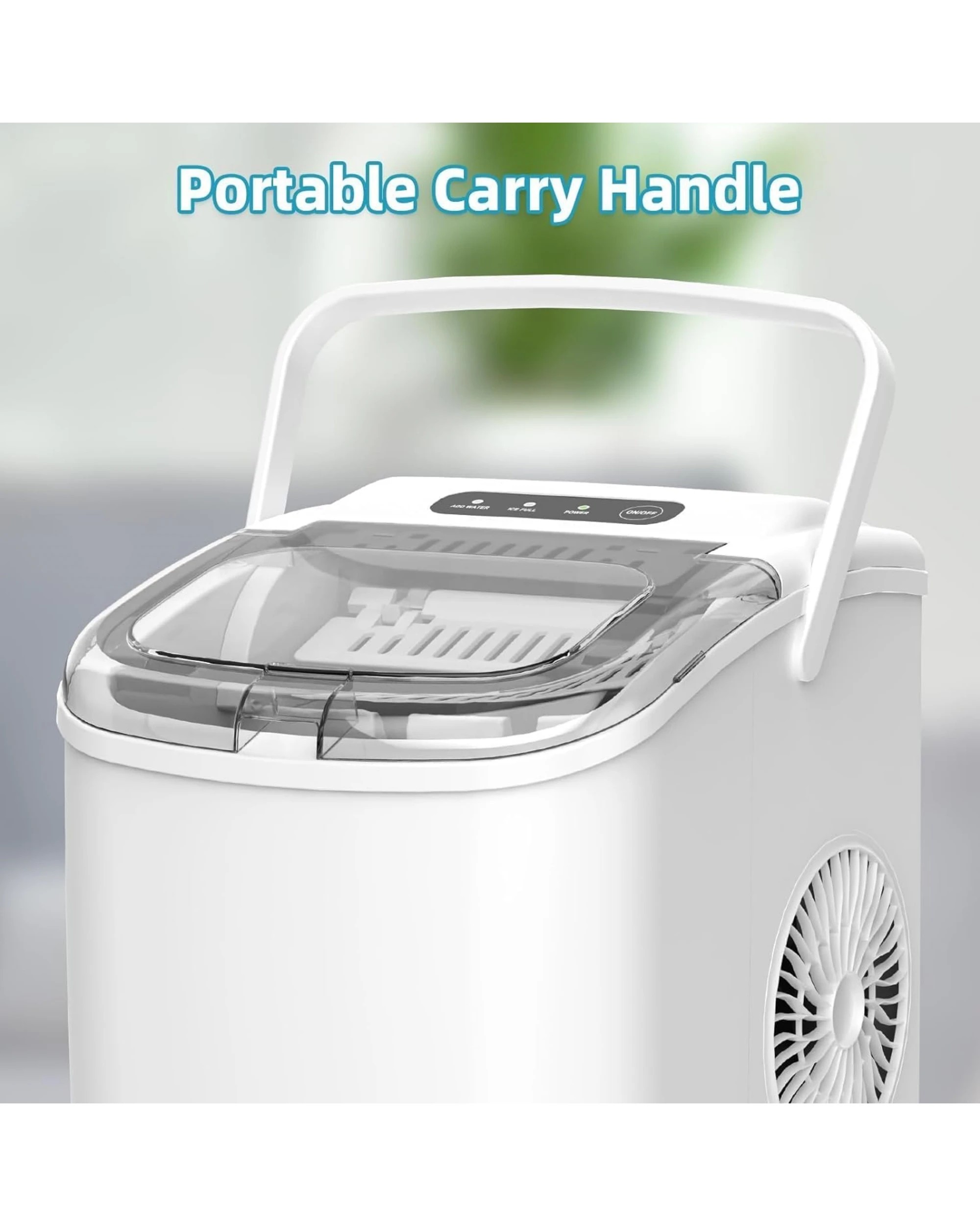 6 Advwin 12KG Ice Maker Machine with Portable Handle (White), 6 of 7