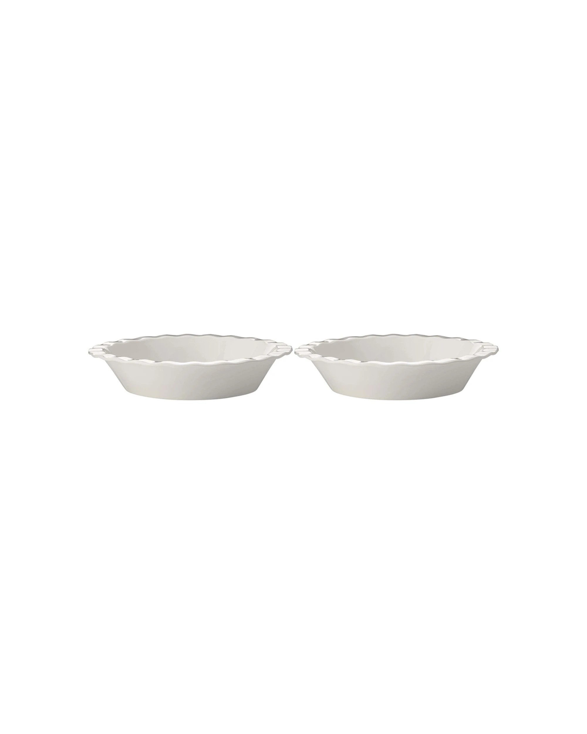 1 Maxwell & Williams 2PK Epicurious Fluted Pie Dish Porcelain Microwave Oven - White, 1 of 1