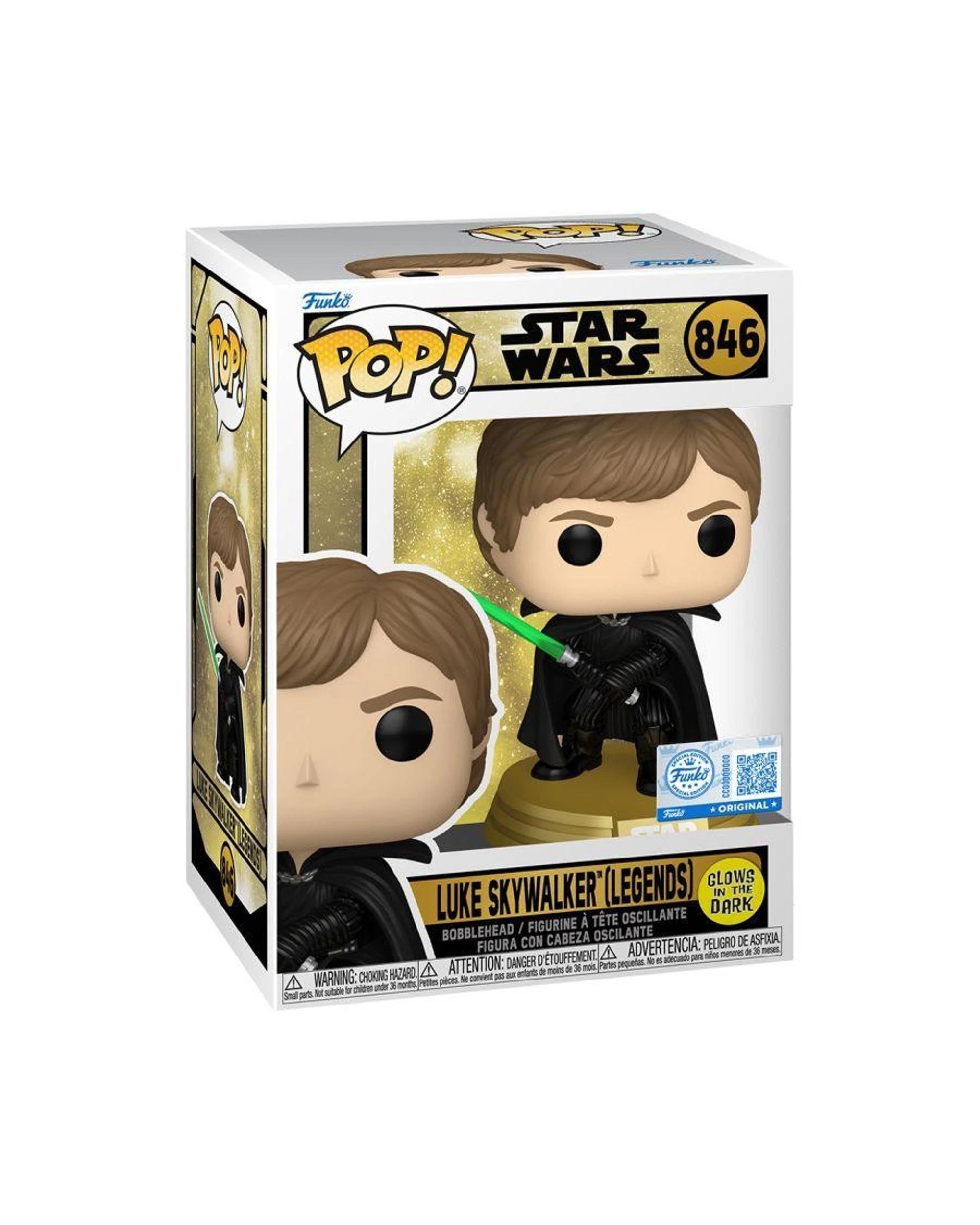 4 Star Wars Luke Skywalker - Legends -  Glow Funko POP! Vinyl, 4 of 4