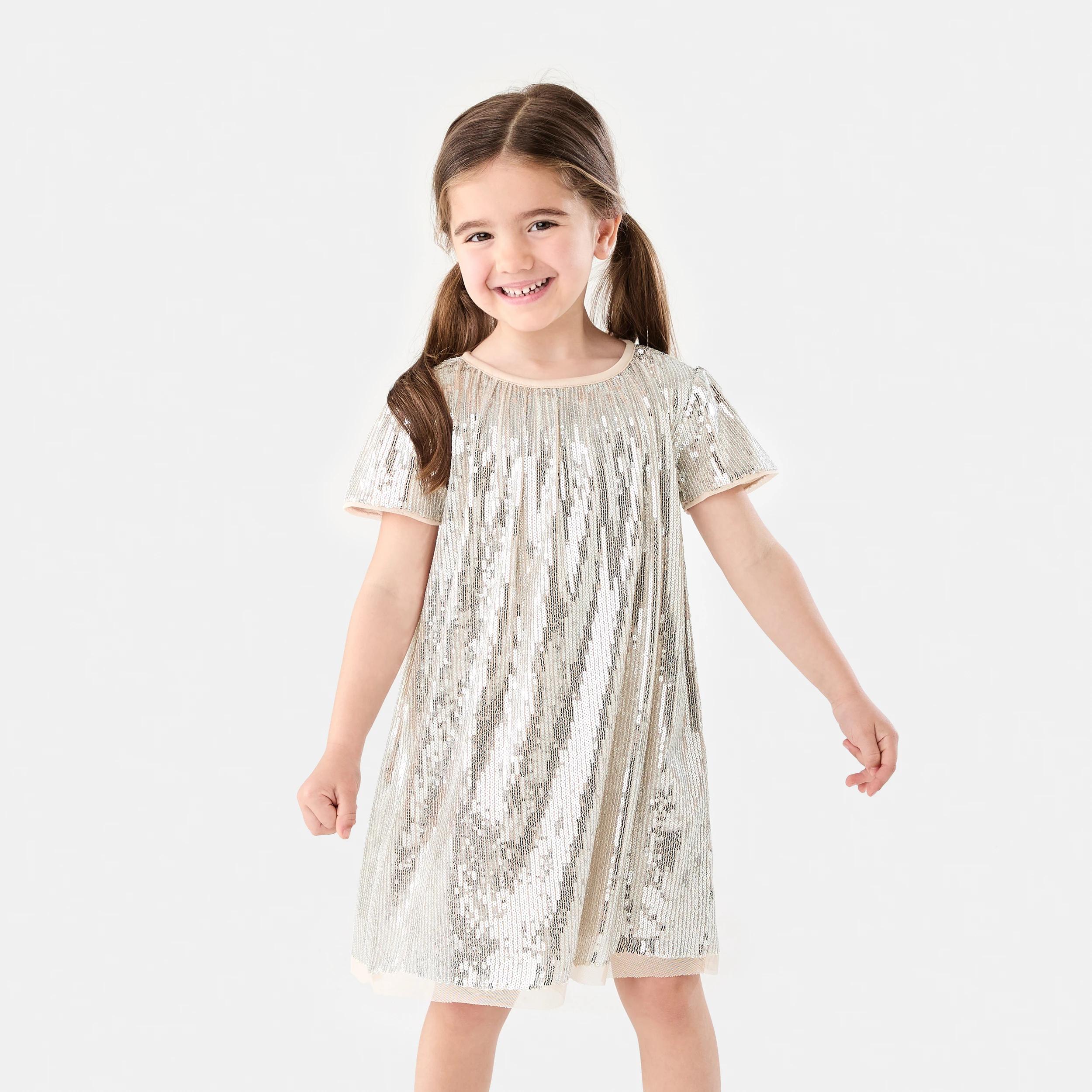 1 Sequin Party Dress Goldsequin, 1 of 8