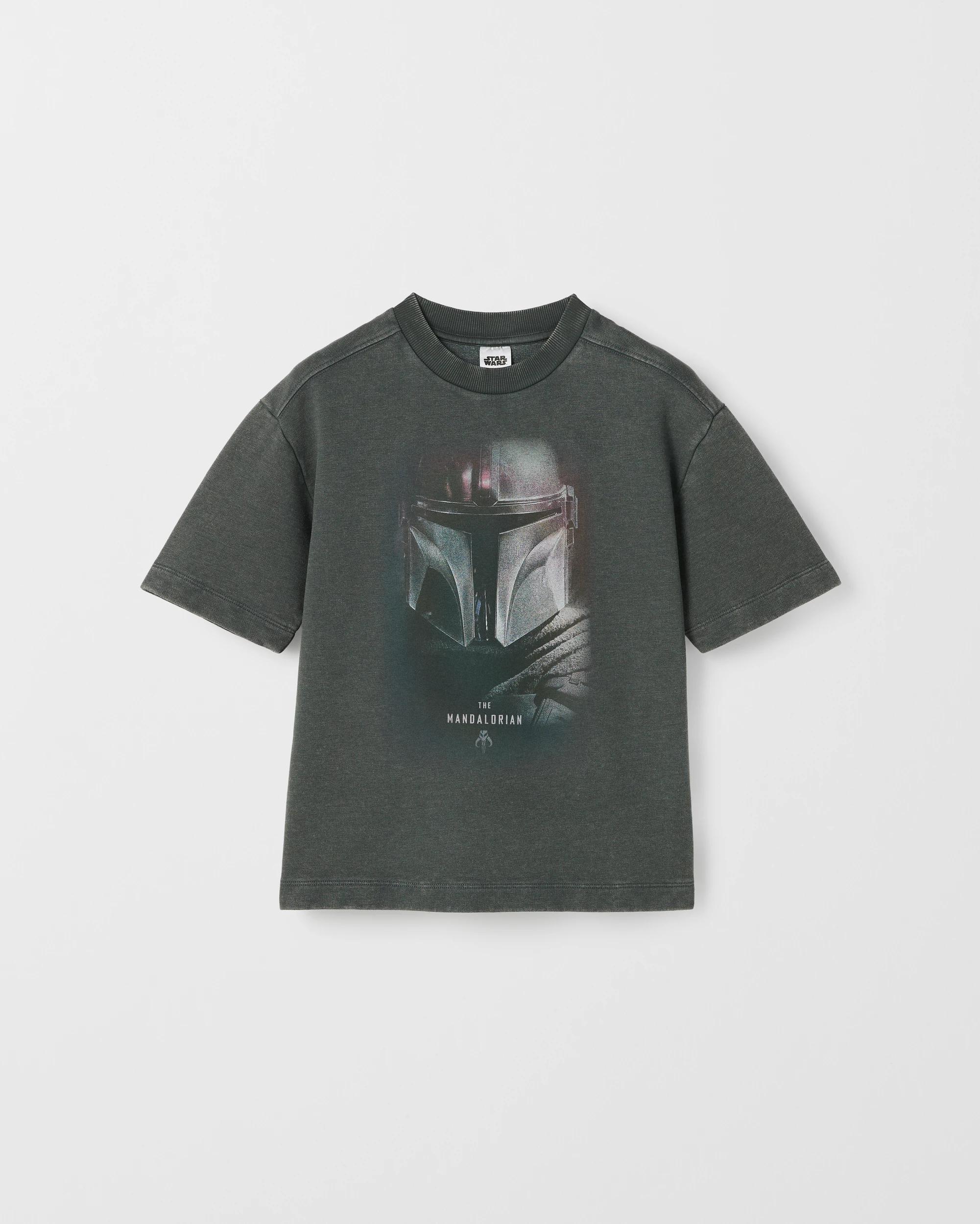 1 Disney The Mandalorian Australian Cotton Blend Oversized Washed T-Shirt THE MANDALORIAN, 1 of 1