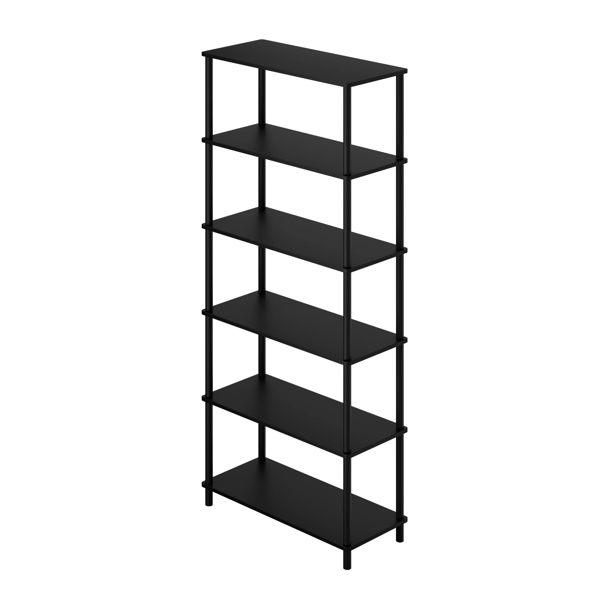 7 Oikiture Bookshelf 5 Tier Display Shelf Storage Shelves Stand Rack
 - black, 7 of 10