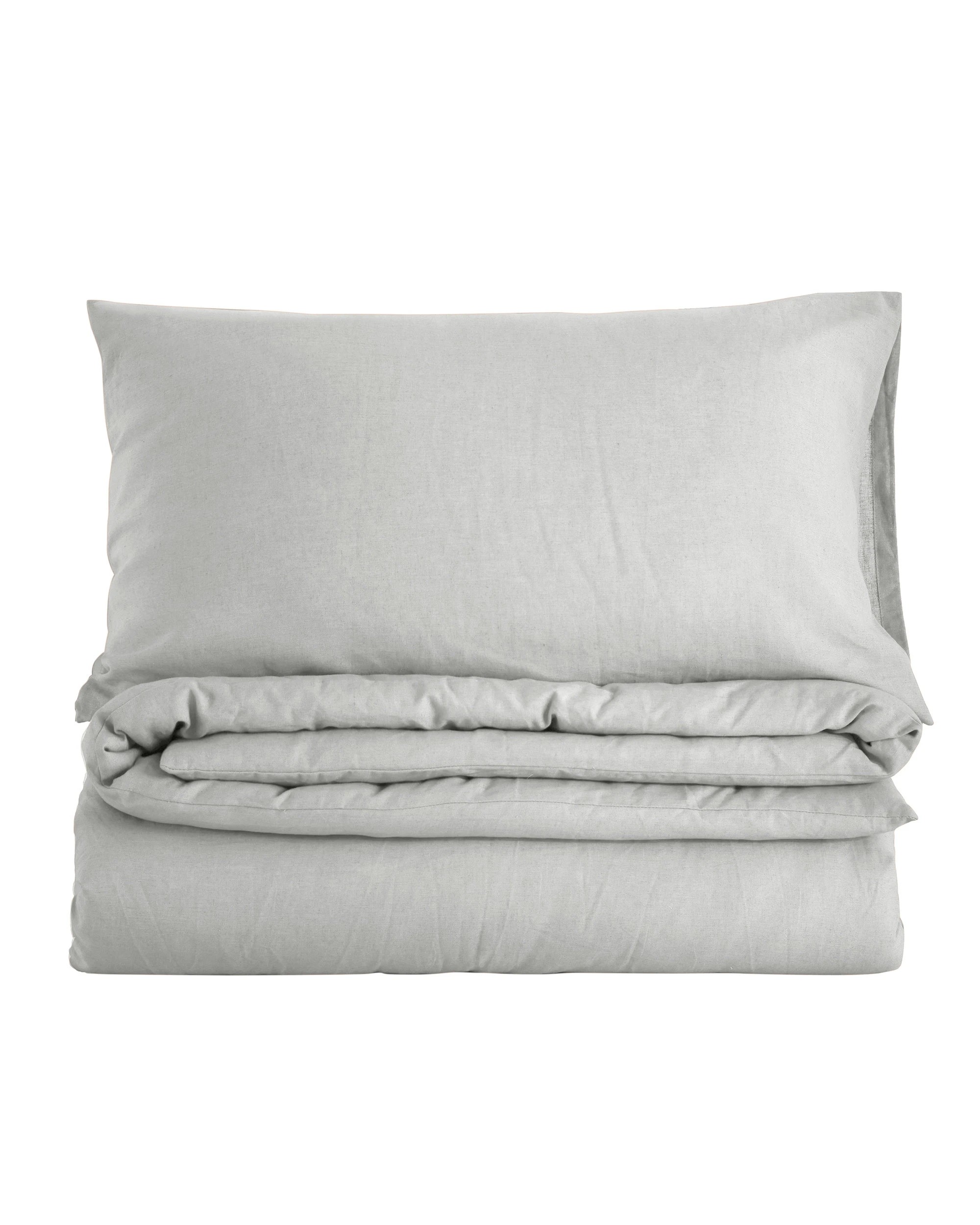 6 Dreamaker Linen Cotton Quilt Cover Set - Single Bed - Dove Grey, 6 of 7