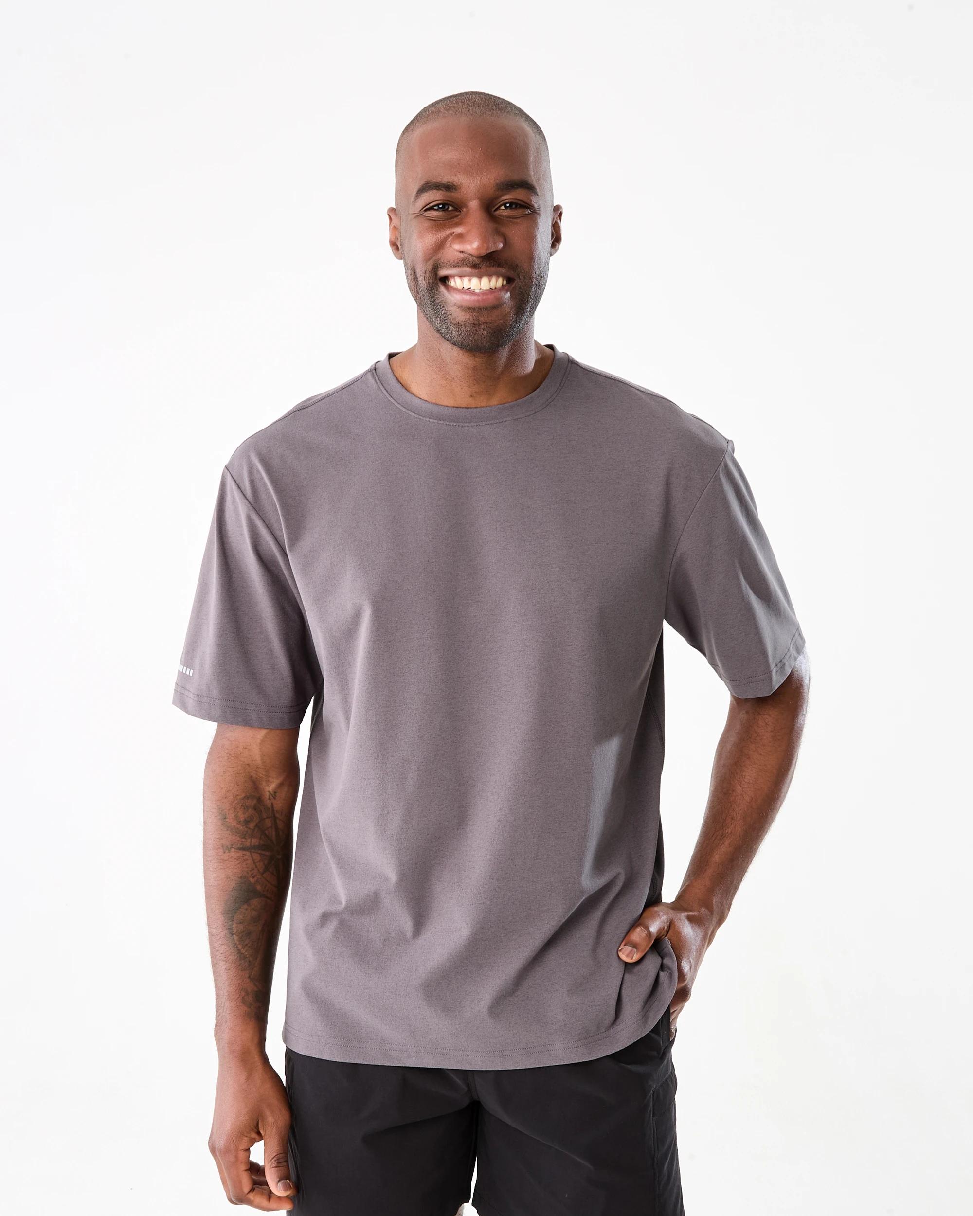 1 Active Mens Oversized Training T-shirt May Pur, 1 of 8