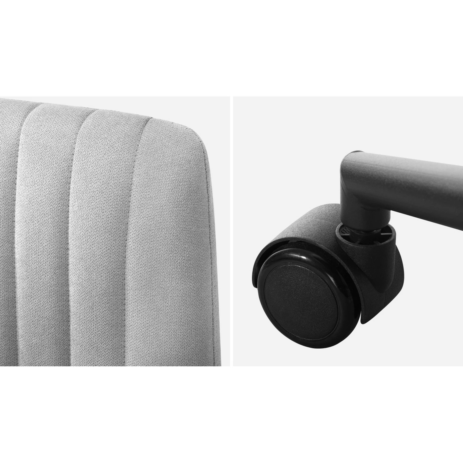 6 Oikiture Armless Office Desk Chair Linen
 - Grey, 6 of 9