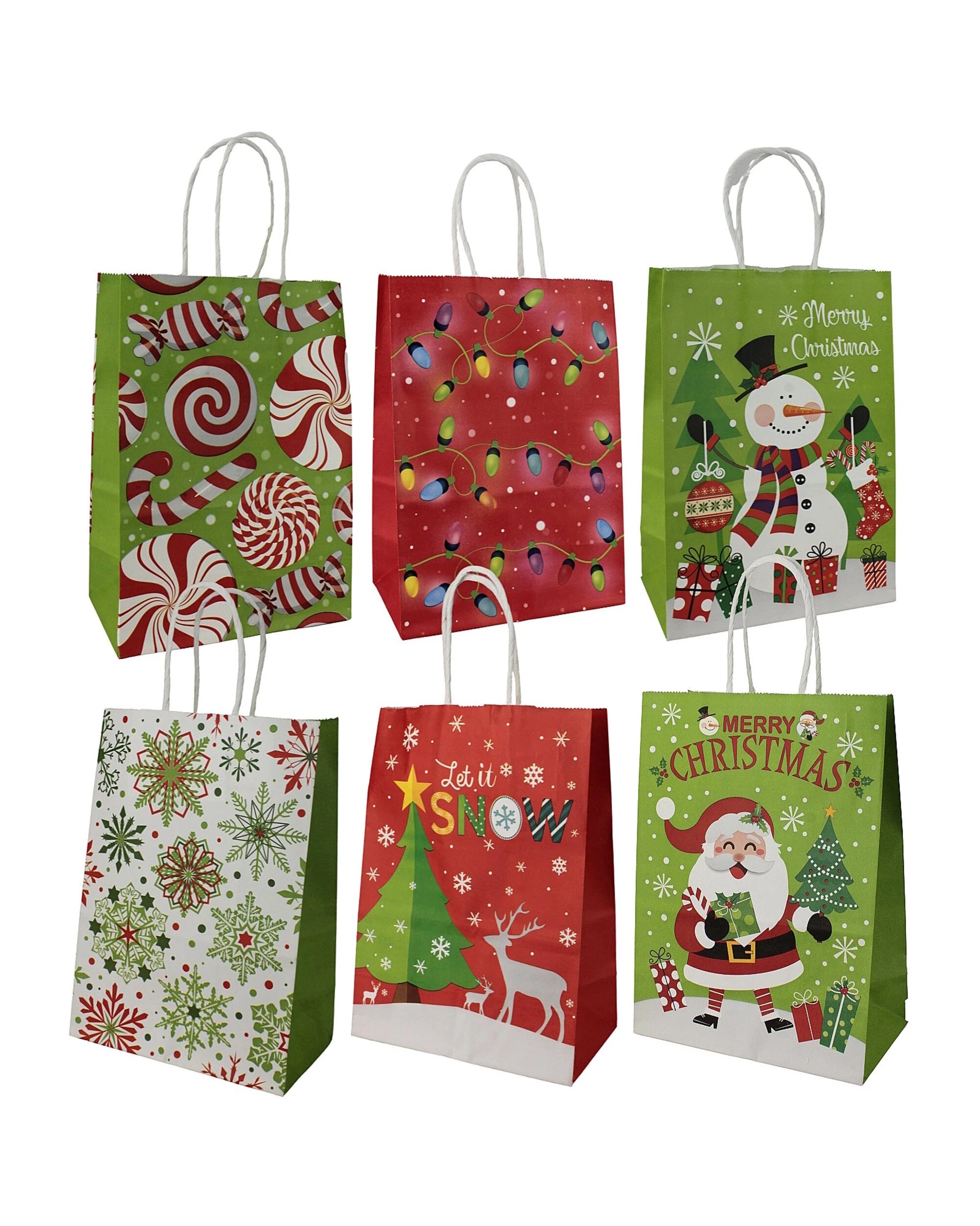 1 Party Maker Christmas Paper Gift Bags Pack of 12 - Multi, 1 of 3