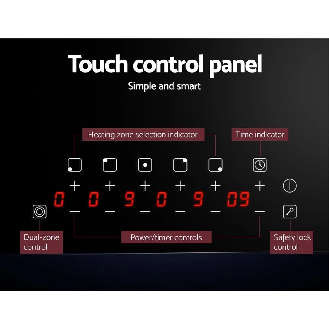 7 Devanti Electric Ceramic Cooktop 90cm - Black, 7 of 7