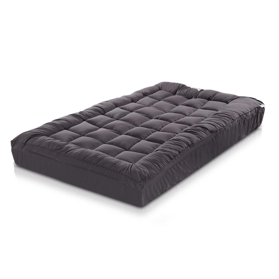 1 Giselle Bedding Bamboo Charcoal Filling Pillowtop Topper 1000GSM 5cm Thick Pillowtop Pad - Single Bed - Charcoal, 1 of 8
