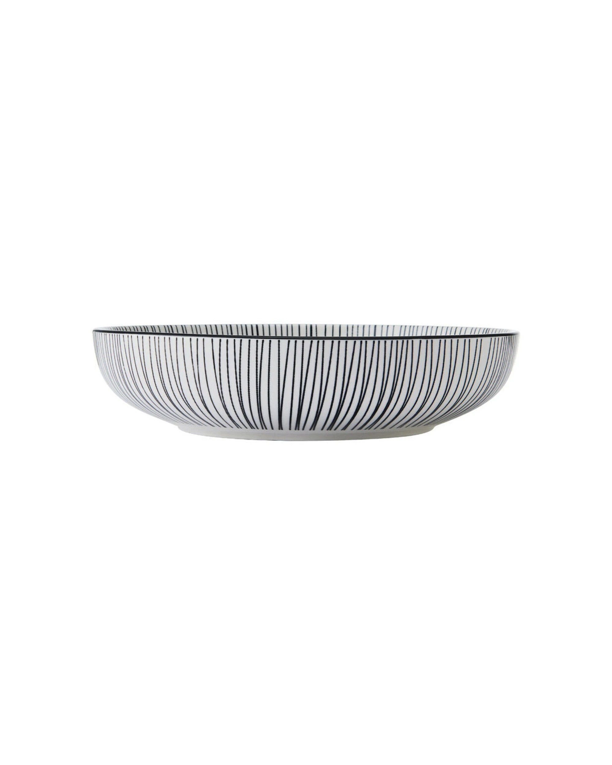 3 Mikasa 8PK Stripe Ceramic Bowl Round Dinnerware Stoneware 21cm - Black, 3 of 7