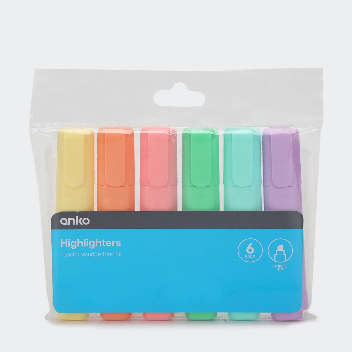 1 6 Pack Highlighters - Pastel, 1 of 6