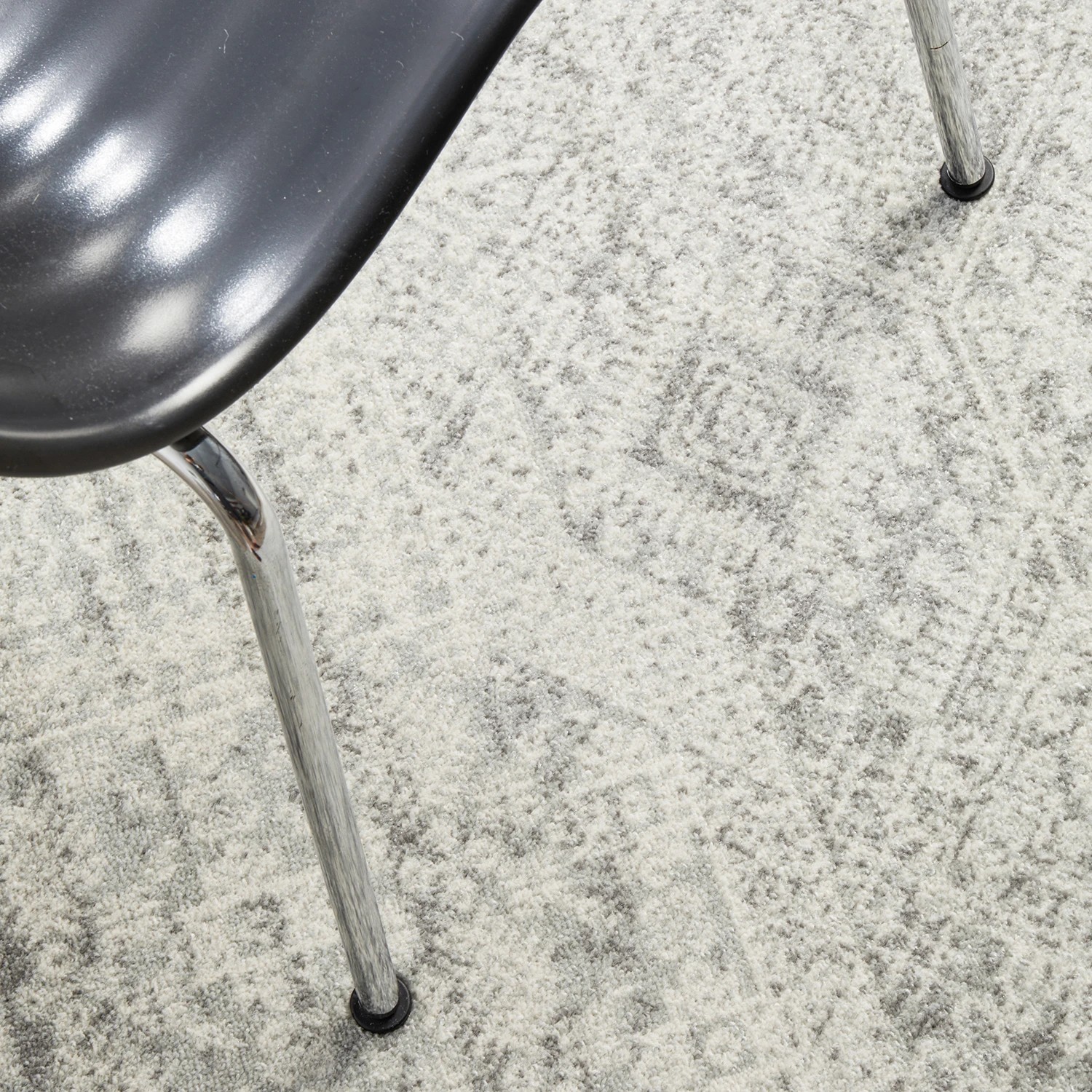 8 Common Ground Rugs Phantom 351 240x240cm - Large Round Power Loomed Pet Friendly Rug - Silver, 8 of 9