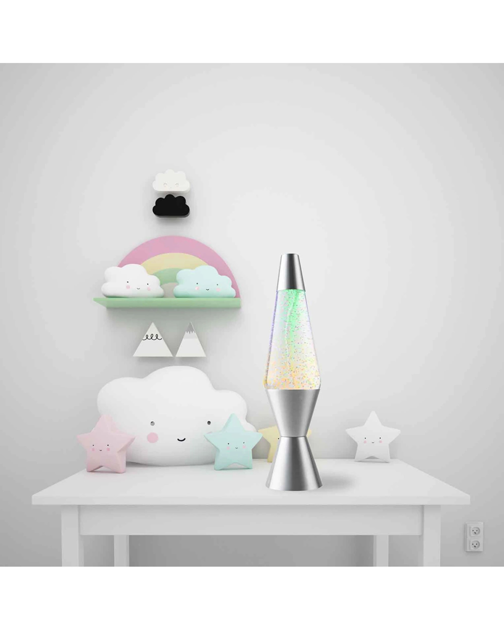4 LMD Twister Lava LED Lamp Children Adult Room Tabletop Decor 26cm - Silver, 4 of 4