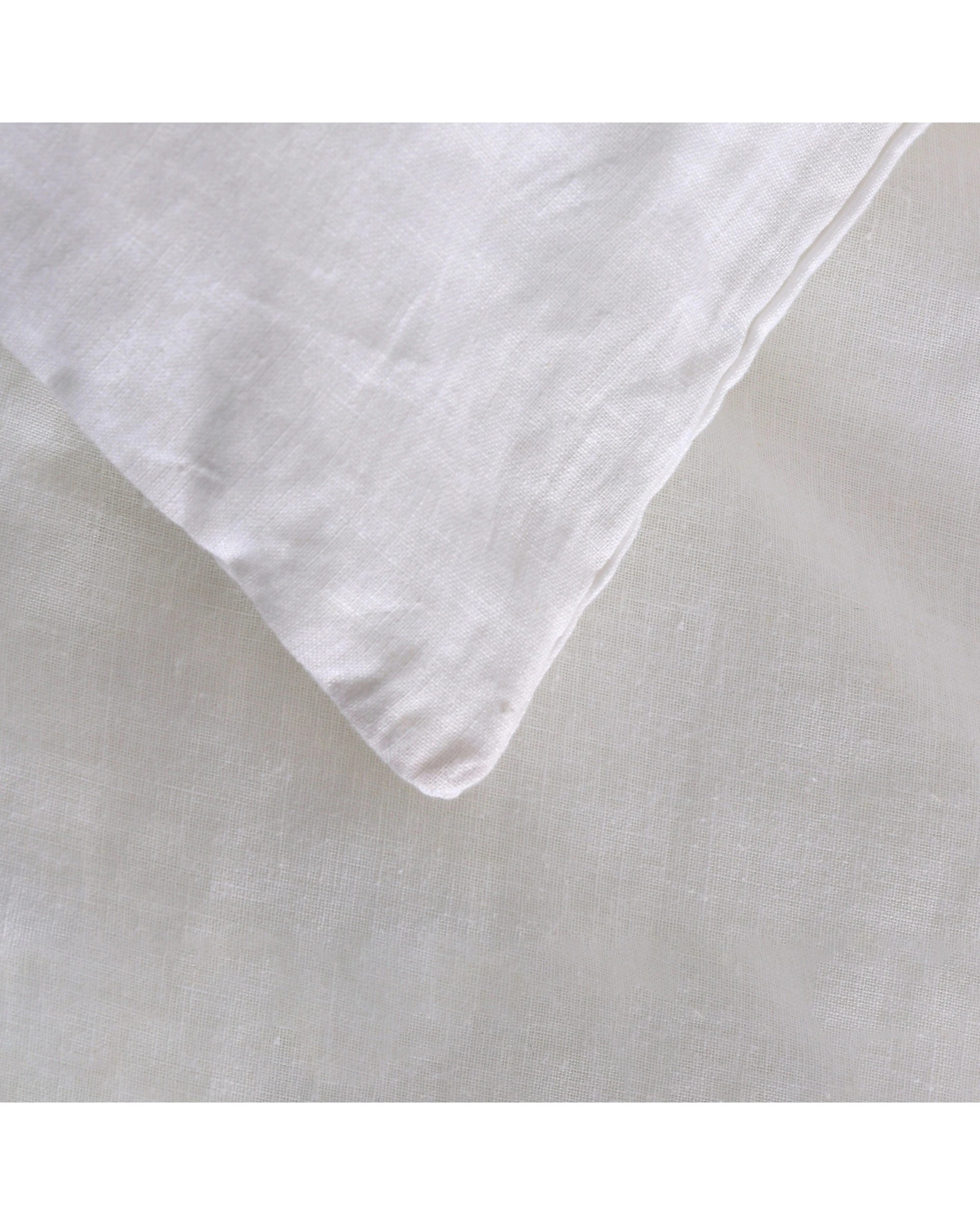 4 Dreamaker Linen Cotton Quilt Cover Set - Single Bed - White, 4 of 8