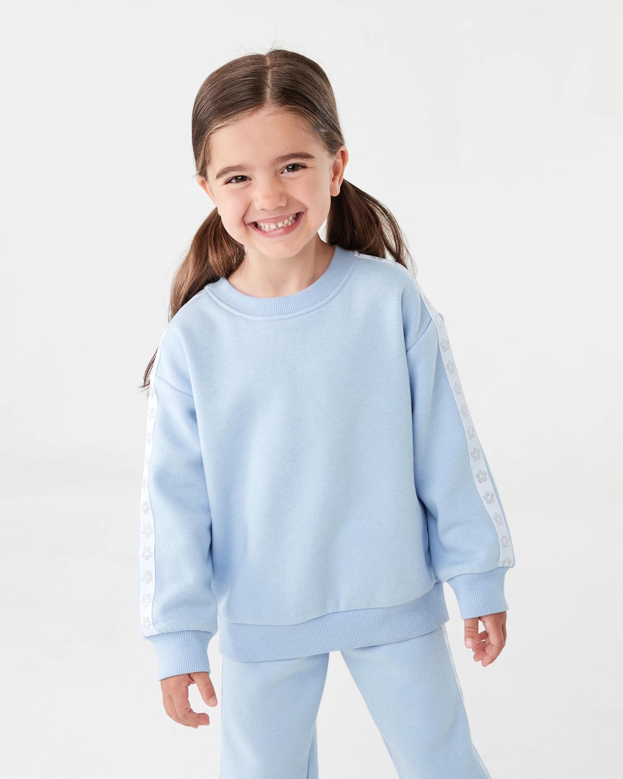 1 Tape Detail Crew Neck Sweatshirt Blu Kntky, 1 of 7