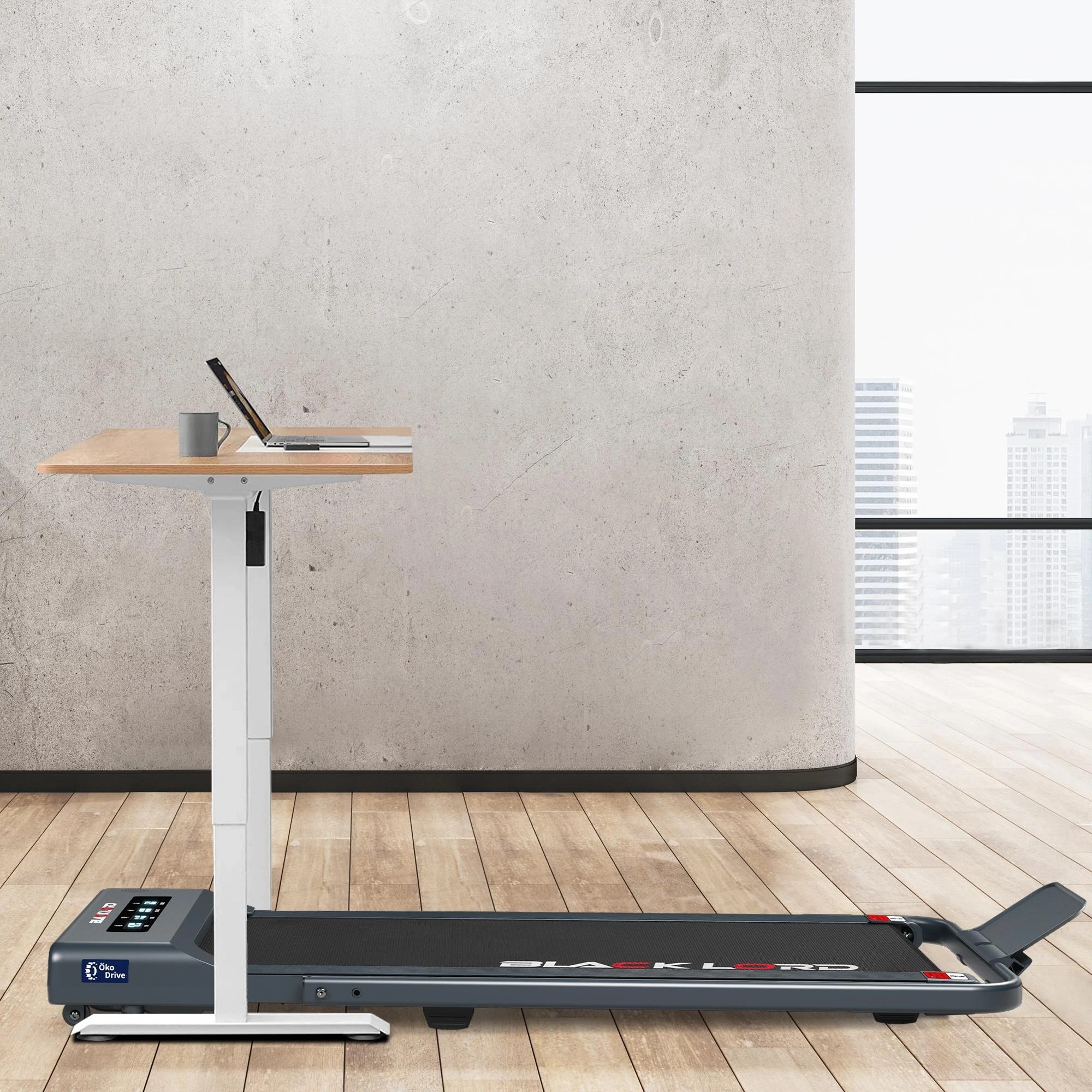 5 Black Lord Treadmill Electric Walking Pad Under Desk Foldable Gym 400mm - Grey, 5 of 10