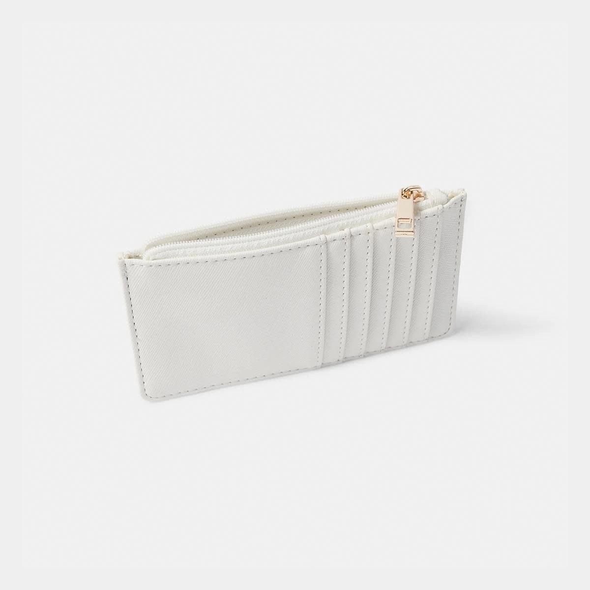 3 Zip Card Purse Fawn White, 3 of 4