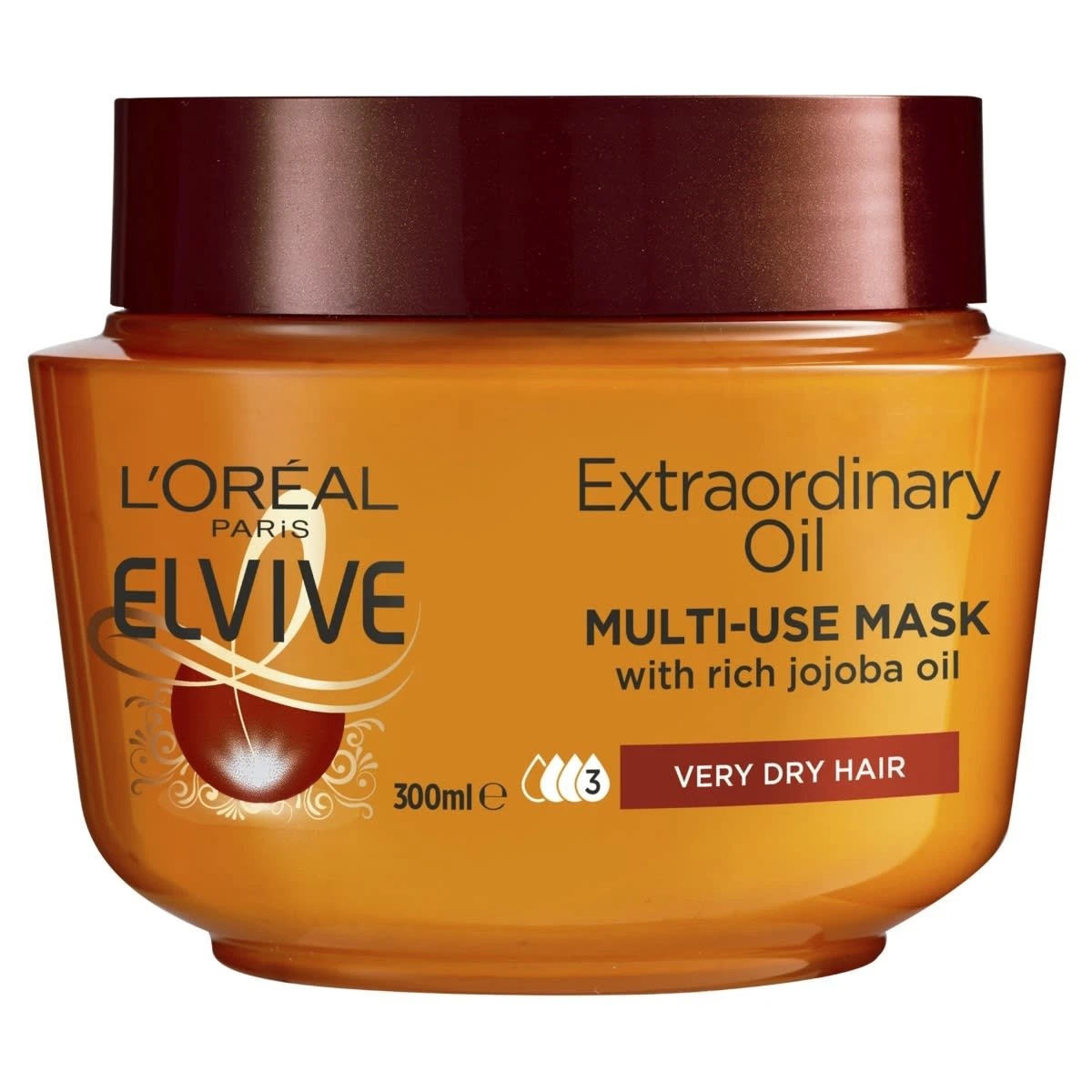 1 L'Oreal Paris Elvive Extraordinary Oil Multi-Use Mask 300ml - Jojoba Oil, 1 of 4