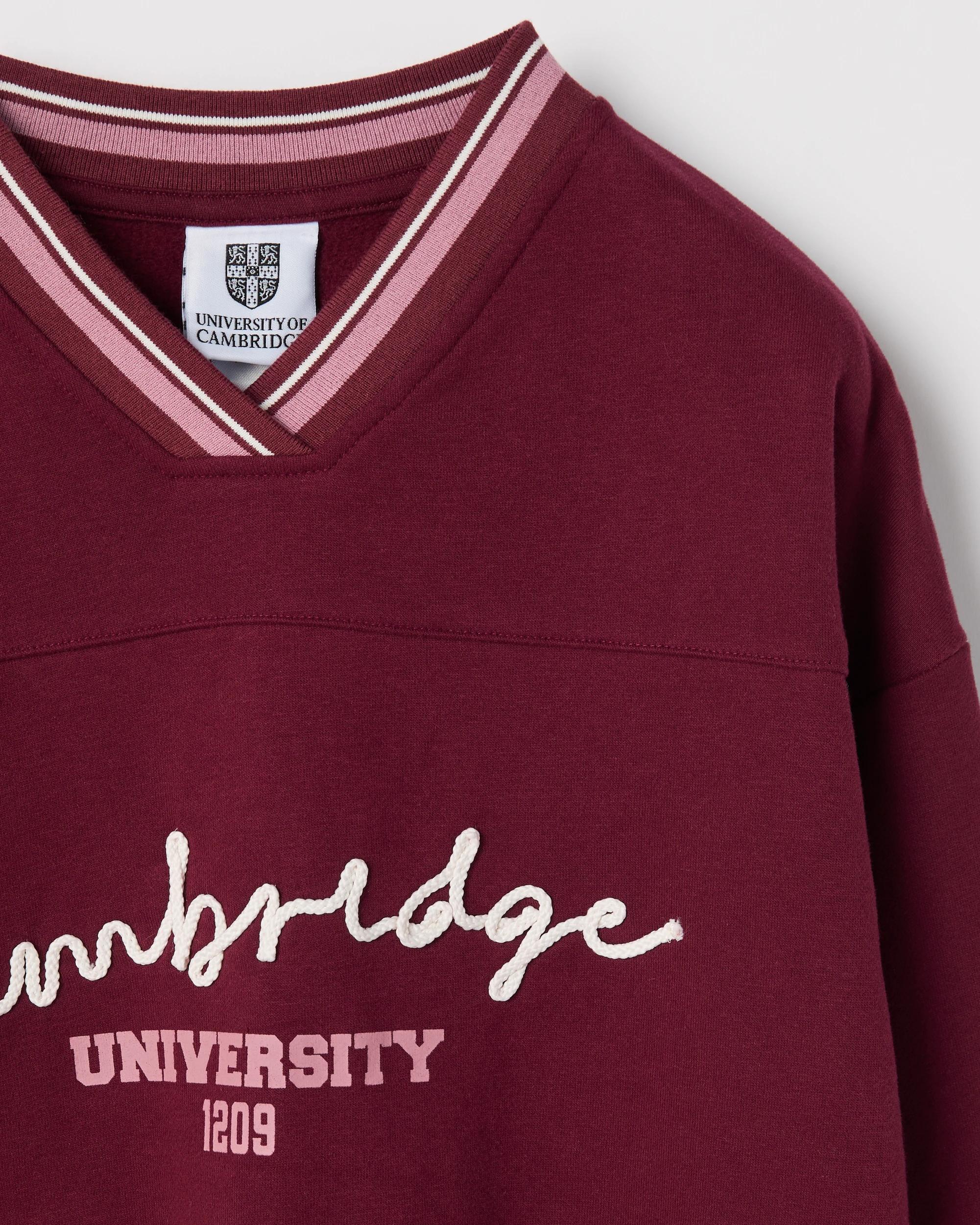 2 Cambridge Australian Cotton Blend Fleece Jumper CAMBRIDGE BURGUNDY, 2 of 2