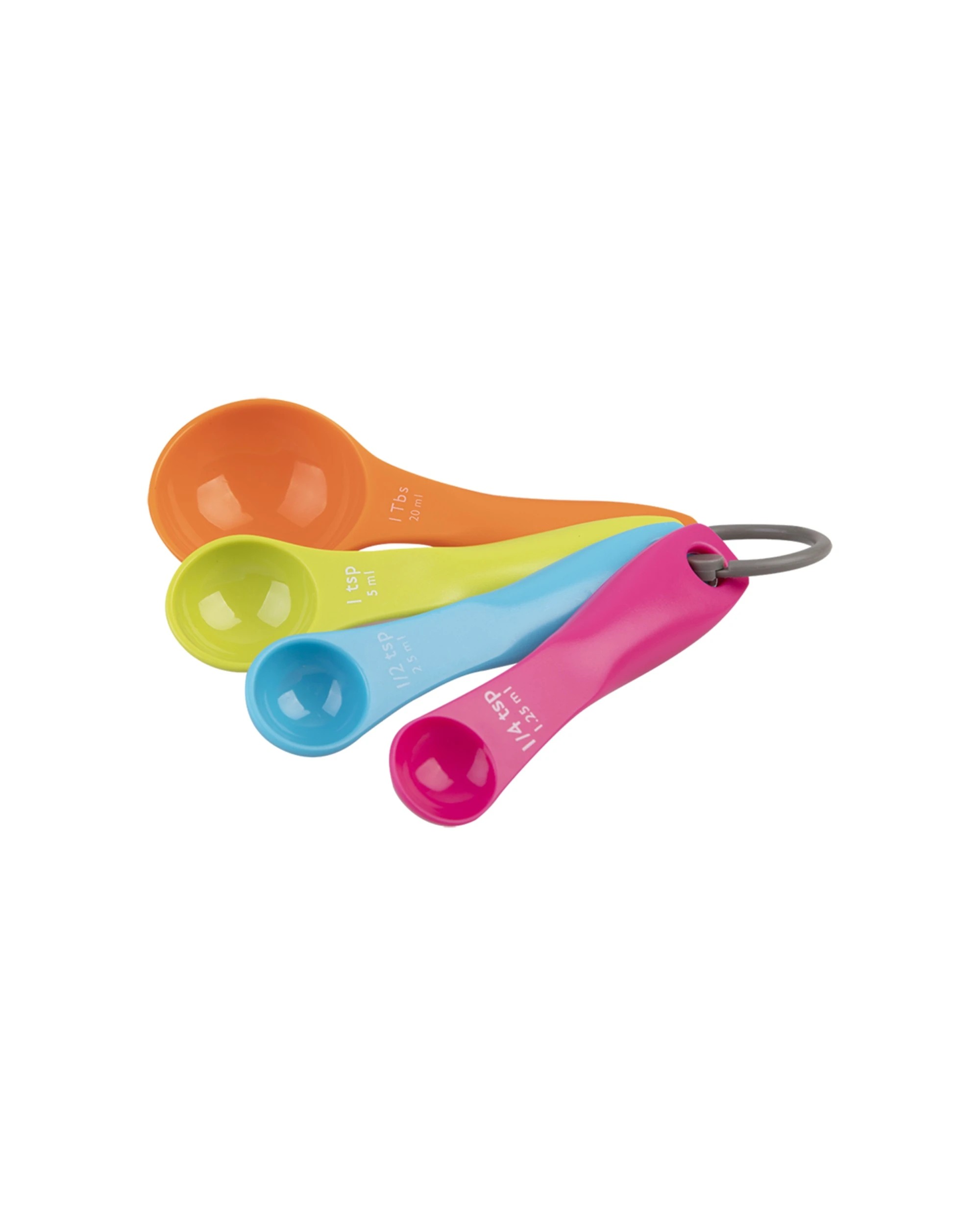 3 Appetito Multicoloured Measuring Spoons for Baking and Cooking - Multi, 3 of 3