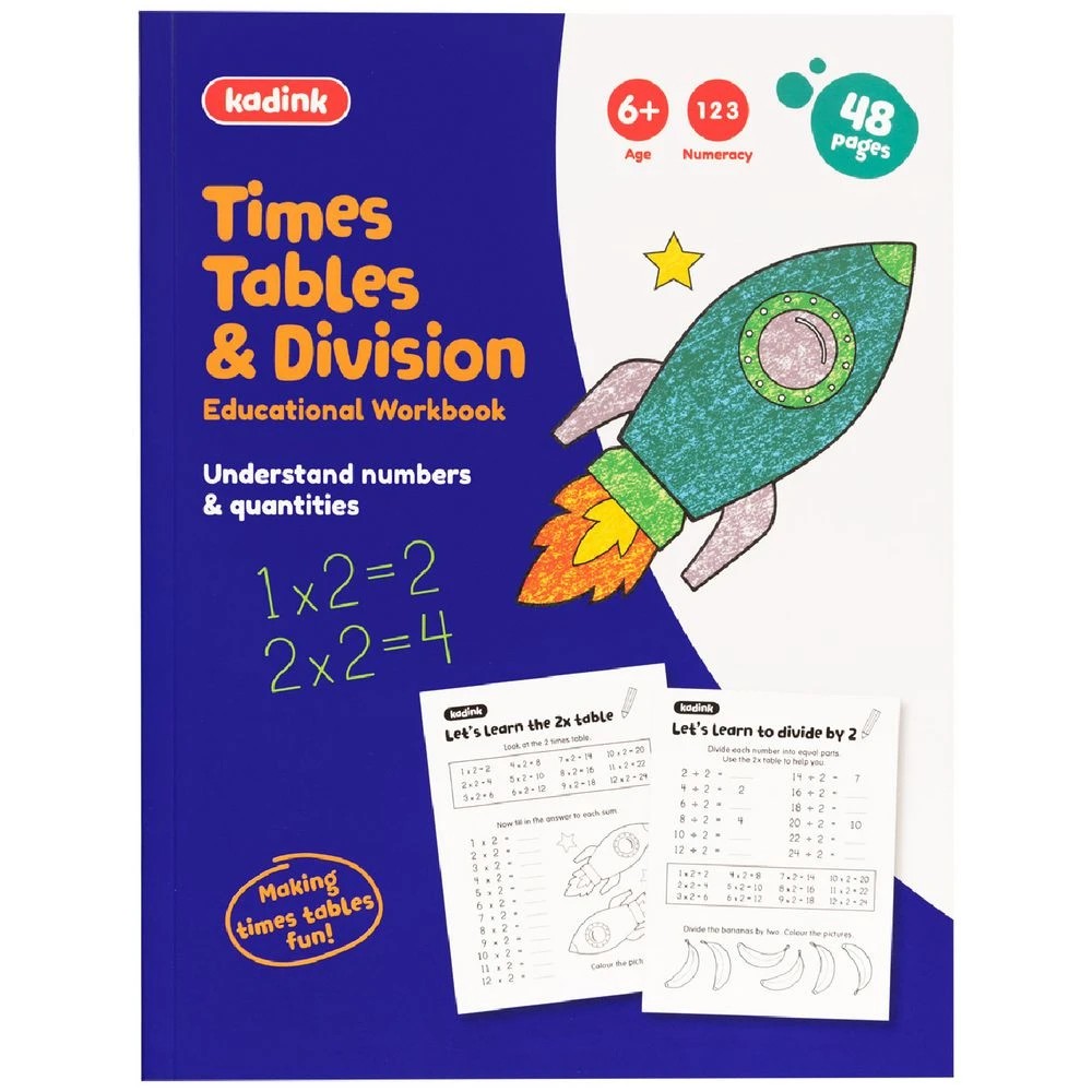 1 Kadink Workbook 48 Pages Times Tables & Division, 1 of 4