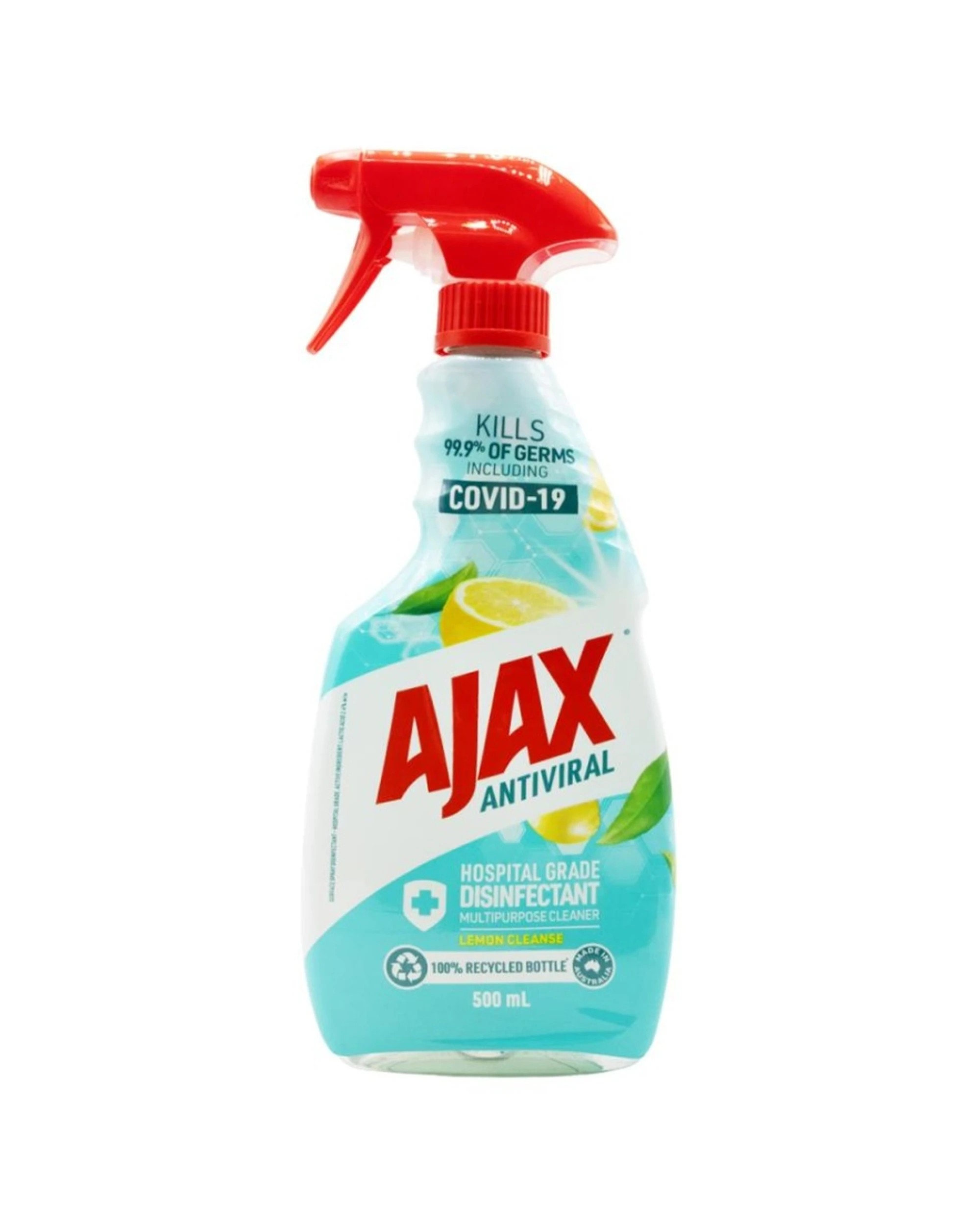 2 Ajax 8PK Multipurpose Cleaner Antiviral Lemon Cleanse Disinfectant 500mL - Multi, 2 of 3