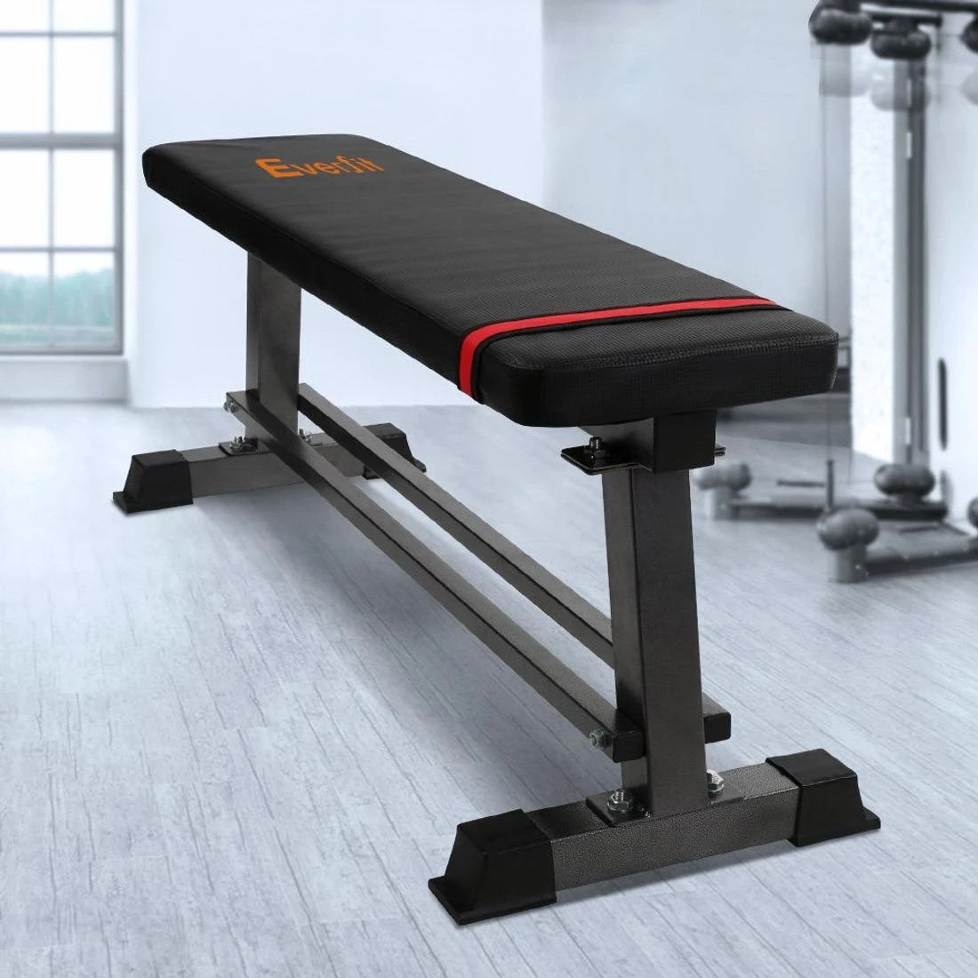 7 Everfit Weight Bench Flat Bench Press Home Gym Equipment 300kg Capacity - Black, 7 of 7