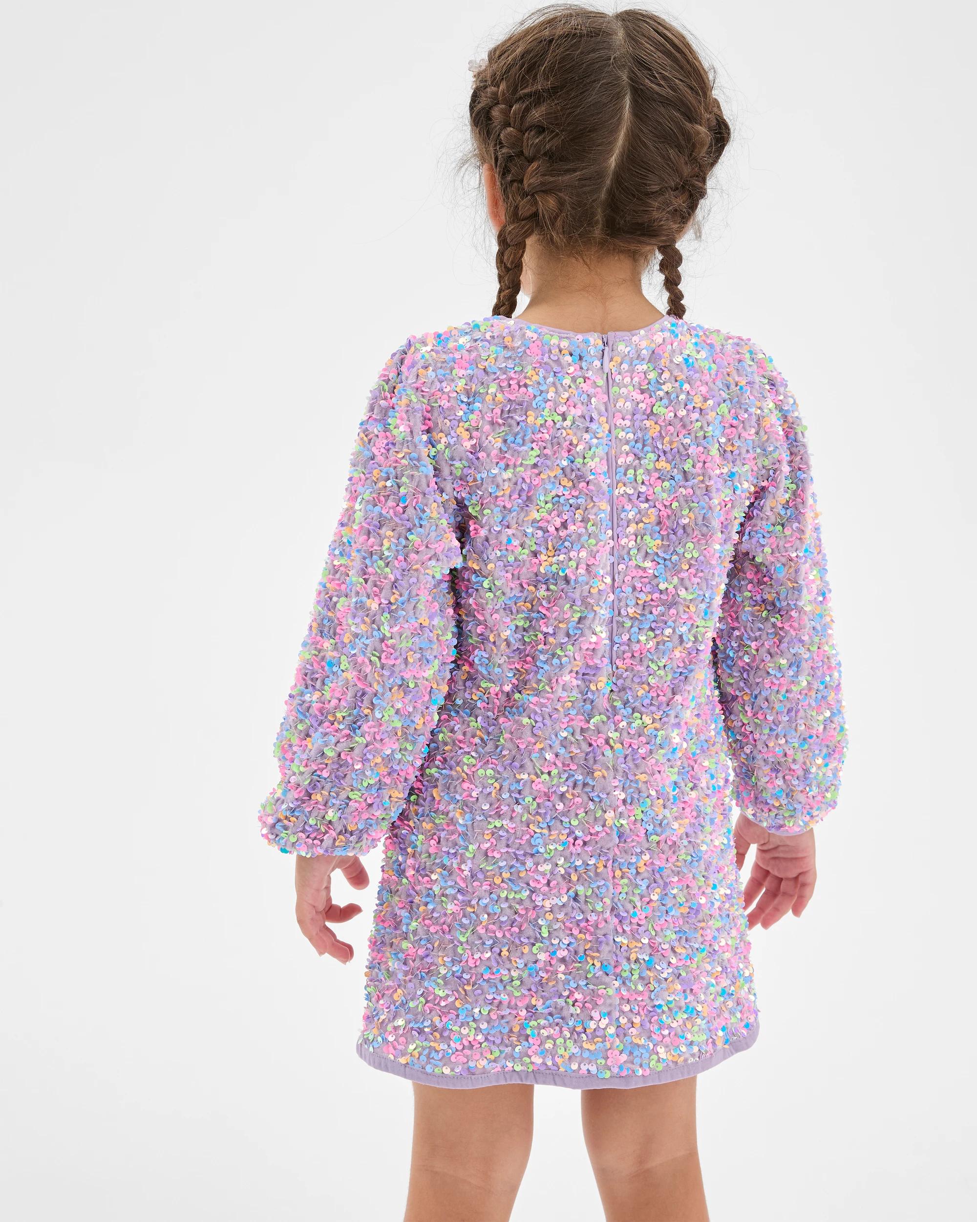 4 Target Kids Sequin Occasion Dress RAINBOW, 4 of 6