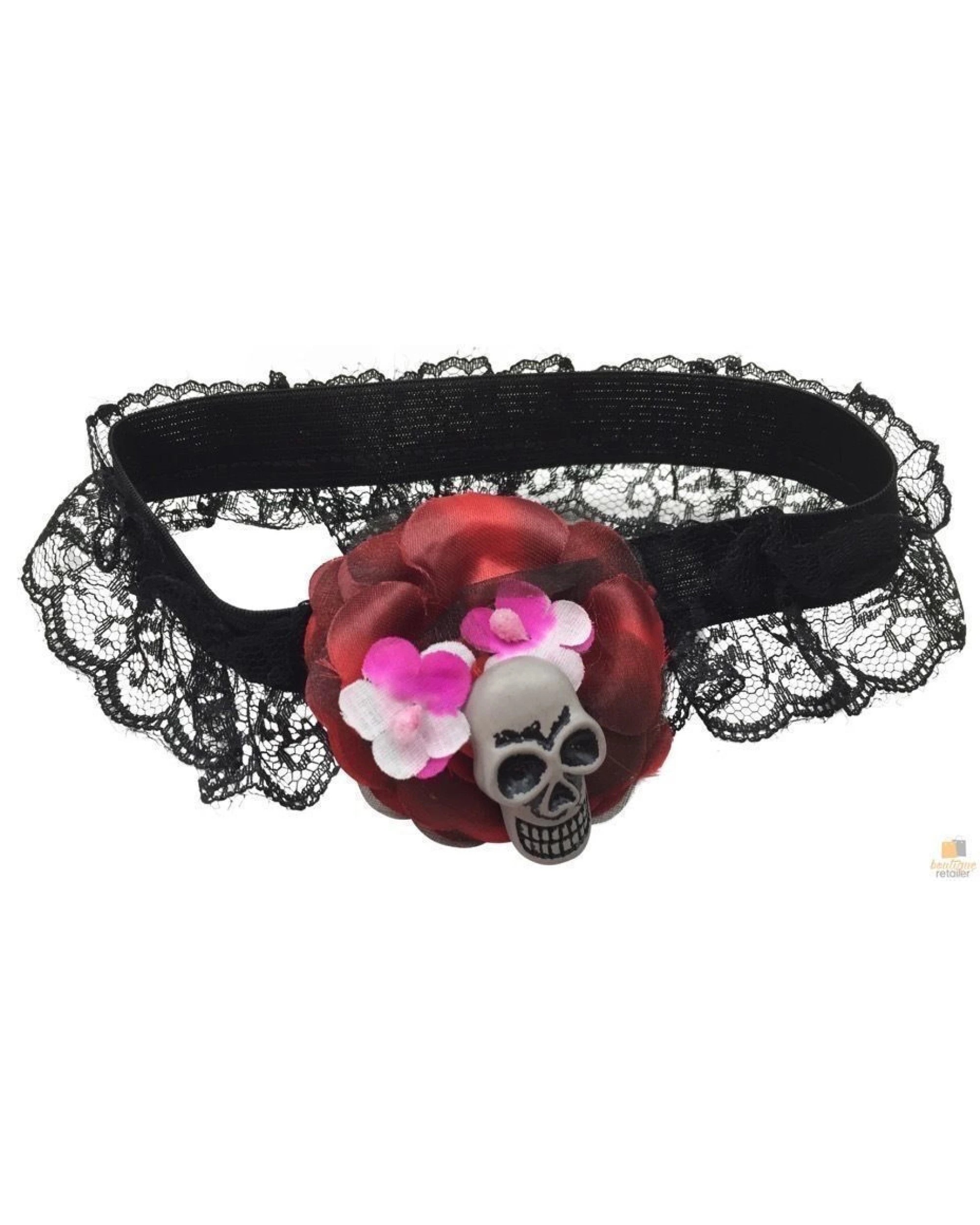 1 BR Costumes Skull and Rose Leg Garter for Halloween Costume, 1 of 4
